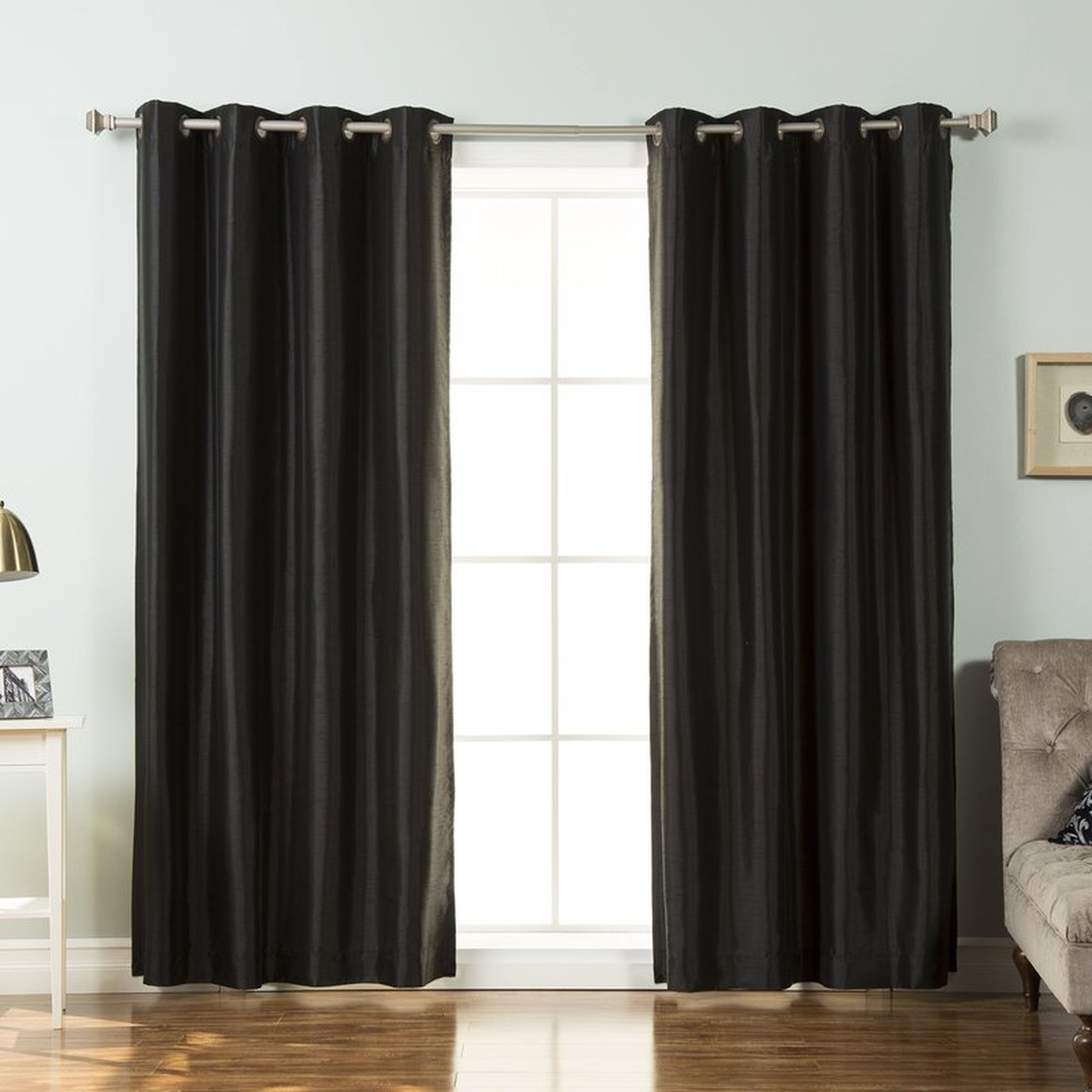 Mcneilly Faux Blackout Thermal Curtain Panels (set of 2) - Wayfair