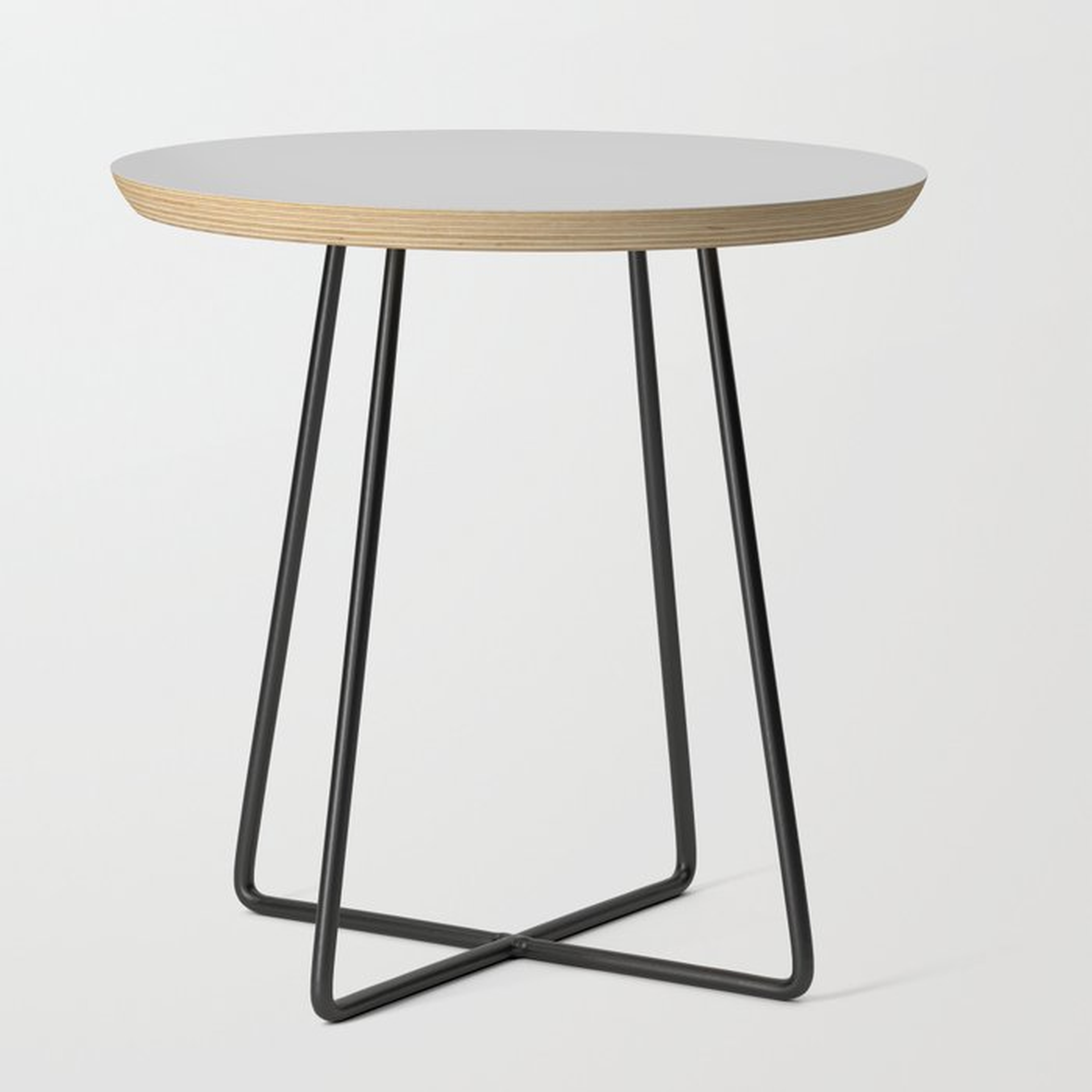 Side Table - Basics - Round Light Gray - Society6