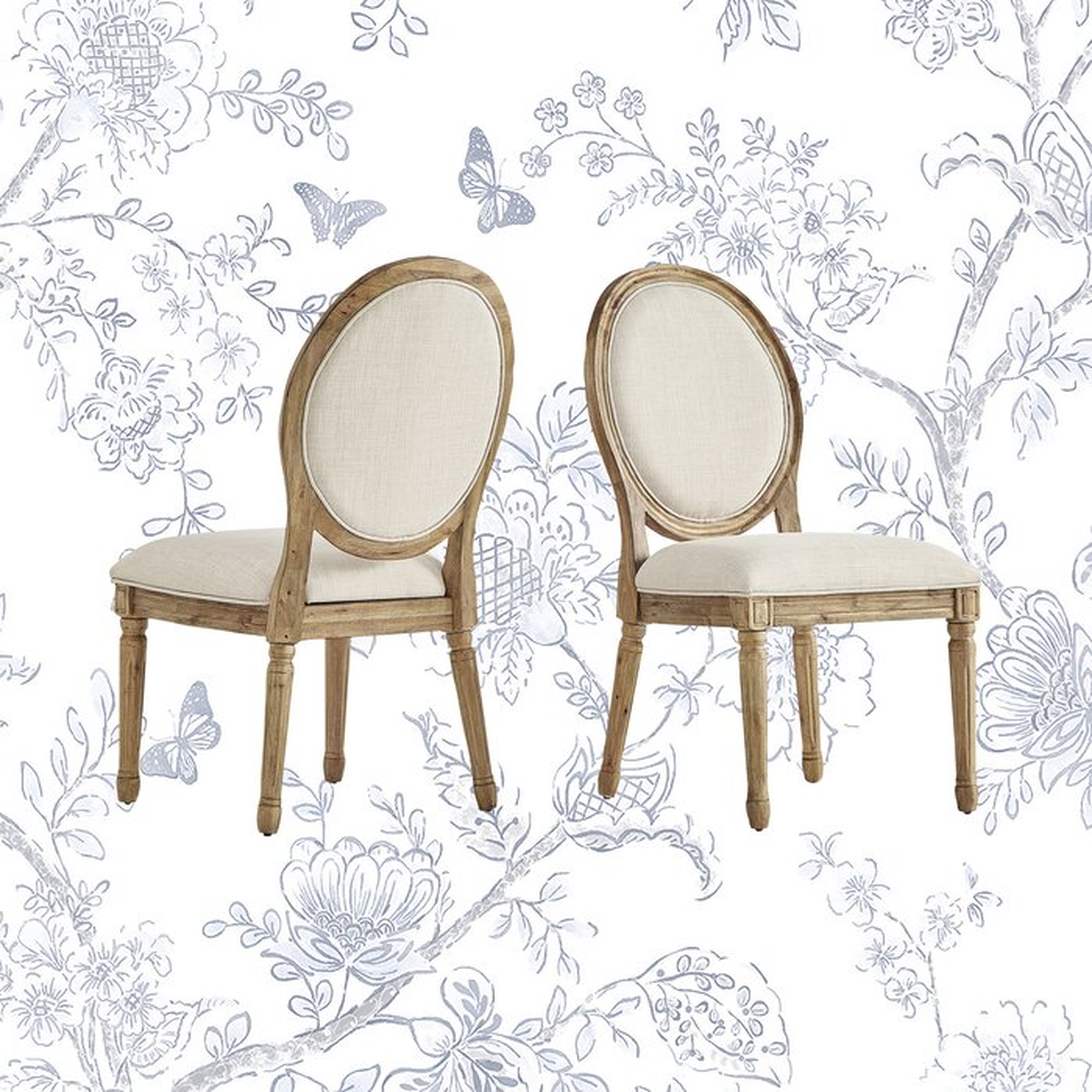 Libretto Round King Louis Back Upholstered Side Chair (Set of 2) - Wayfair