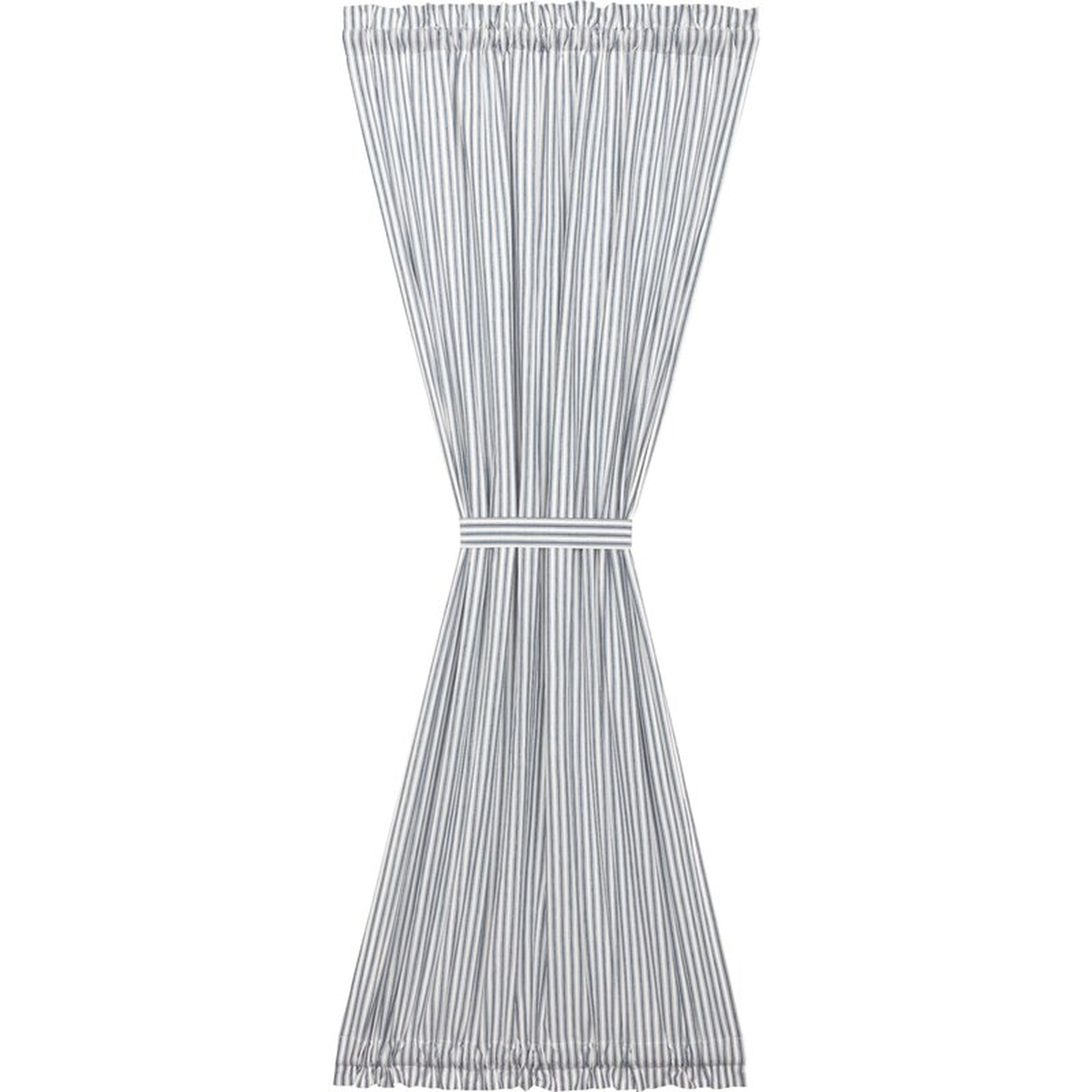 Surikova 100% Cotton Striped Room Darkening Rod Pocket Single Curtain Panel - Wayfair