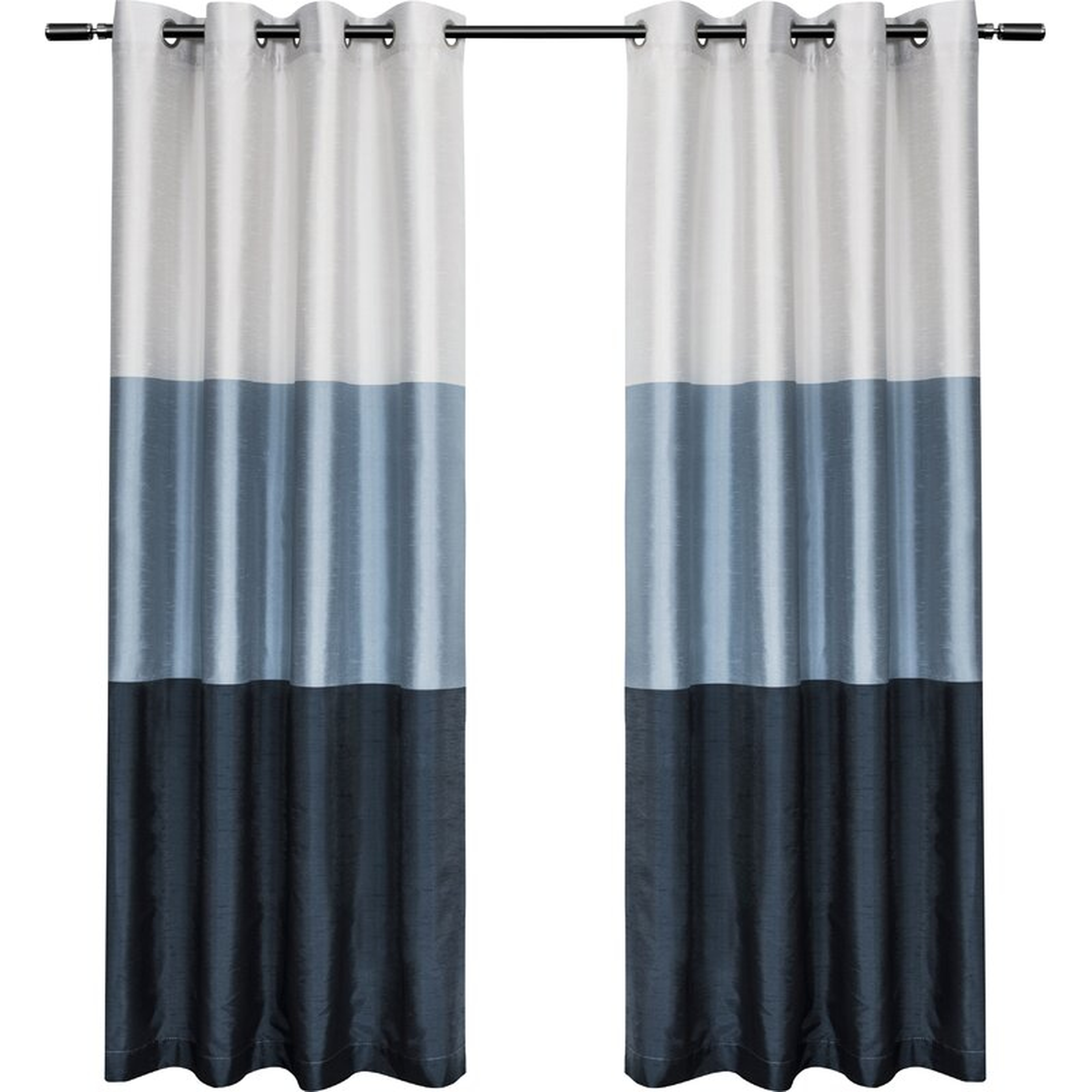 Rodney Striped Semi-Sheer Grommet Curtain Panels - AllModern