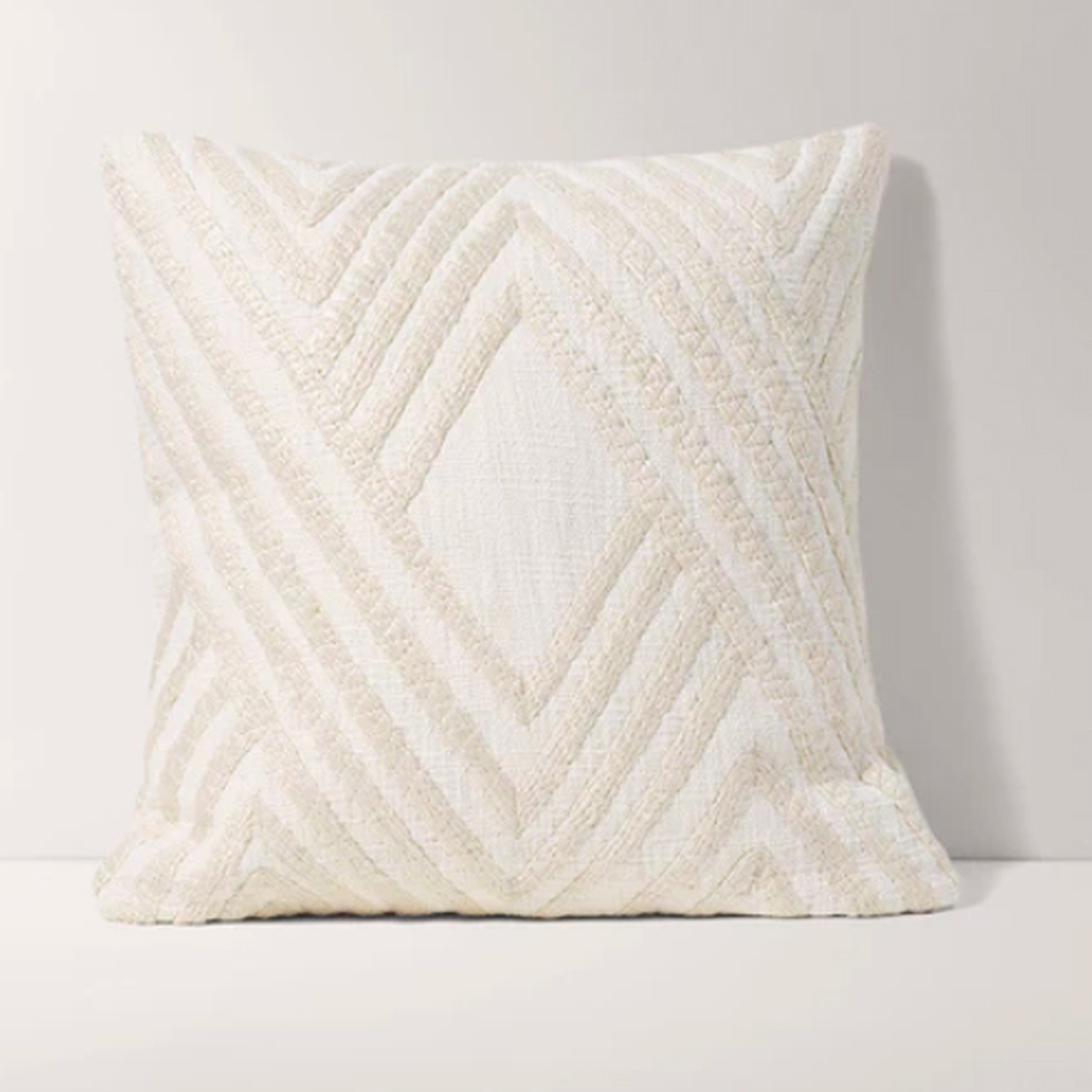 Embroidered Ivory Pillow Cover with Insert - Burrow
