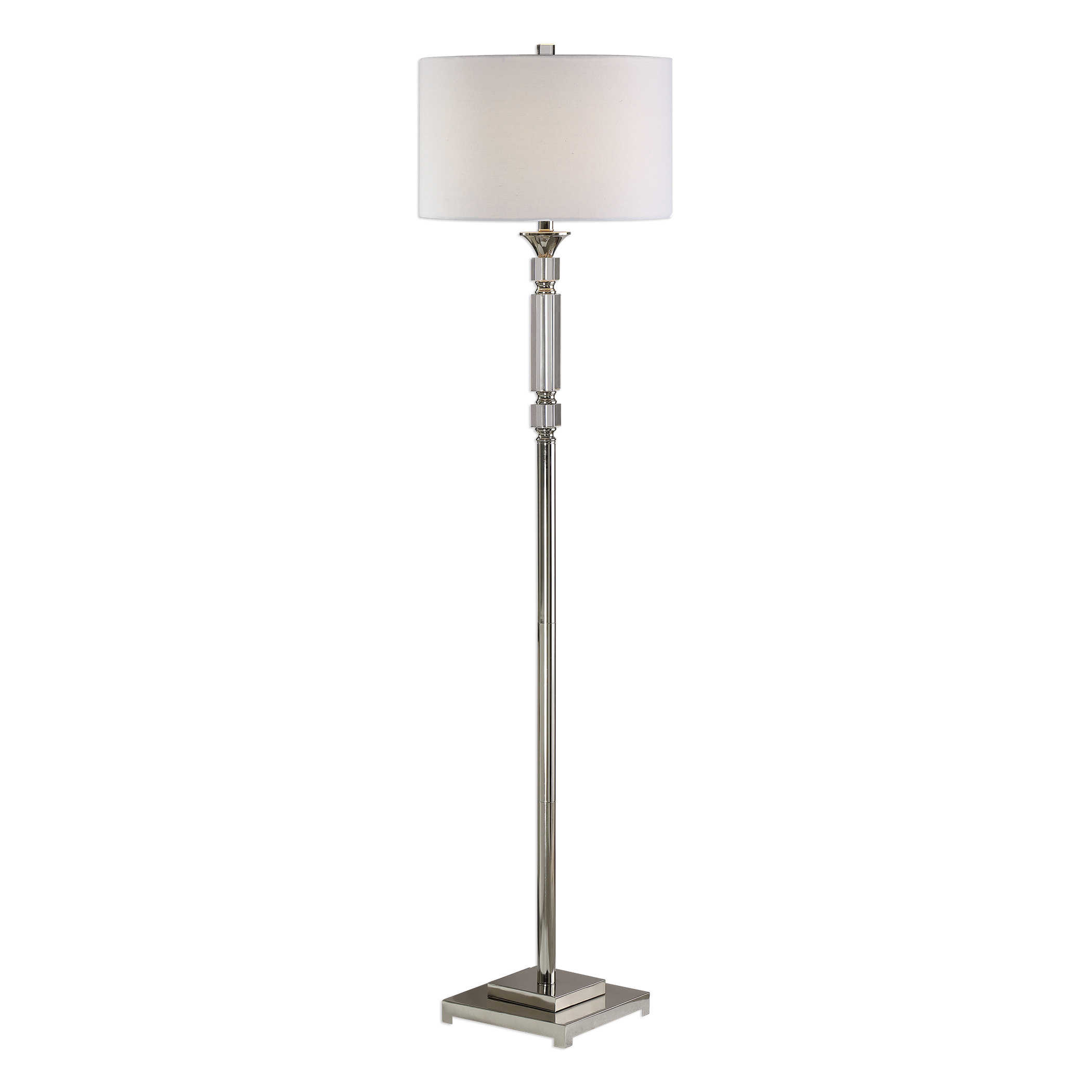 Volusia Polished Nickel Plated Floor Lamp - Hudsonhill Foundry