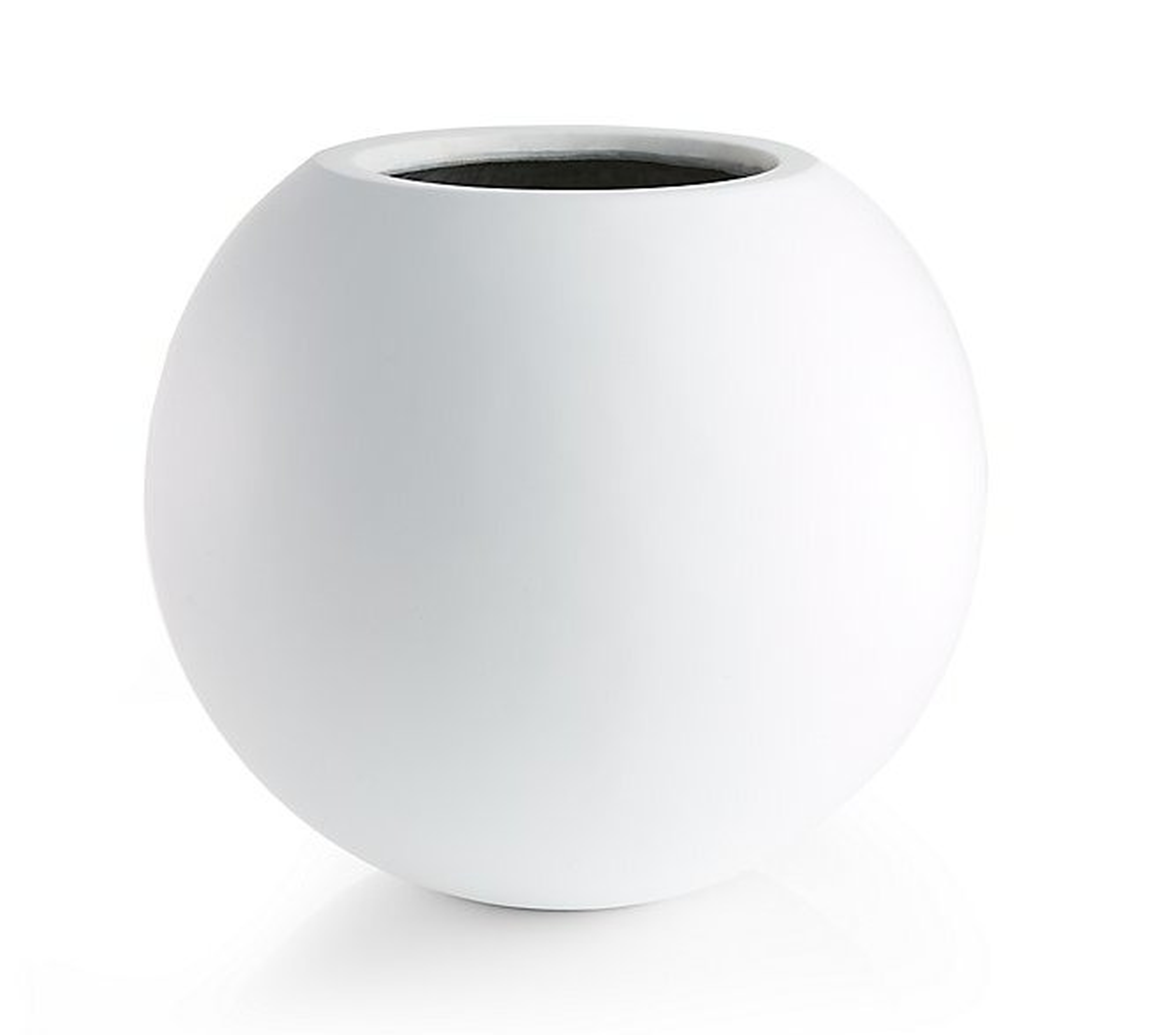 Sphere Small White Planter - Crate and Barrel