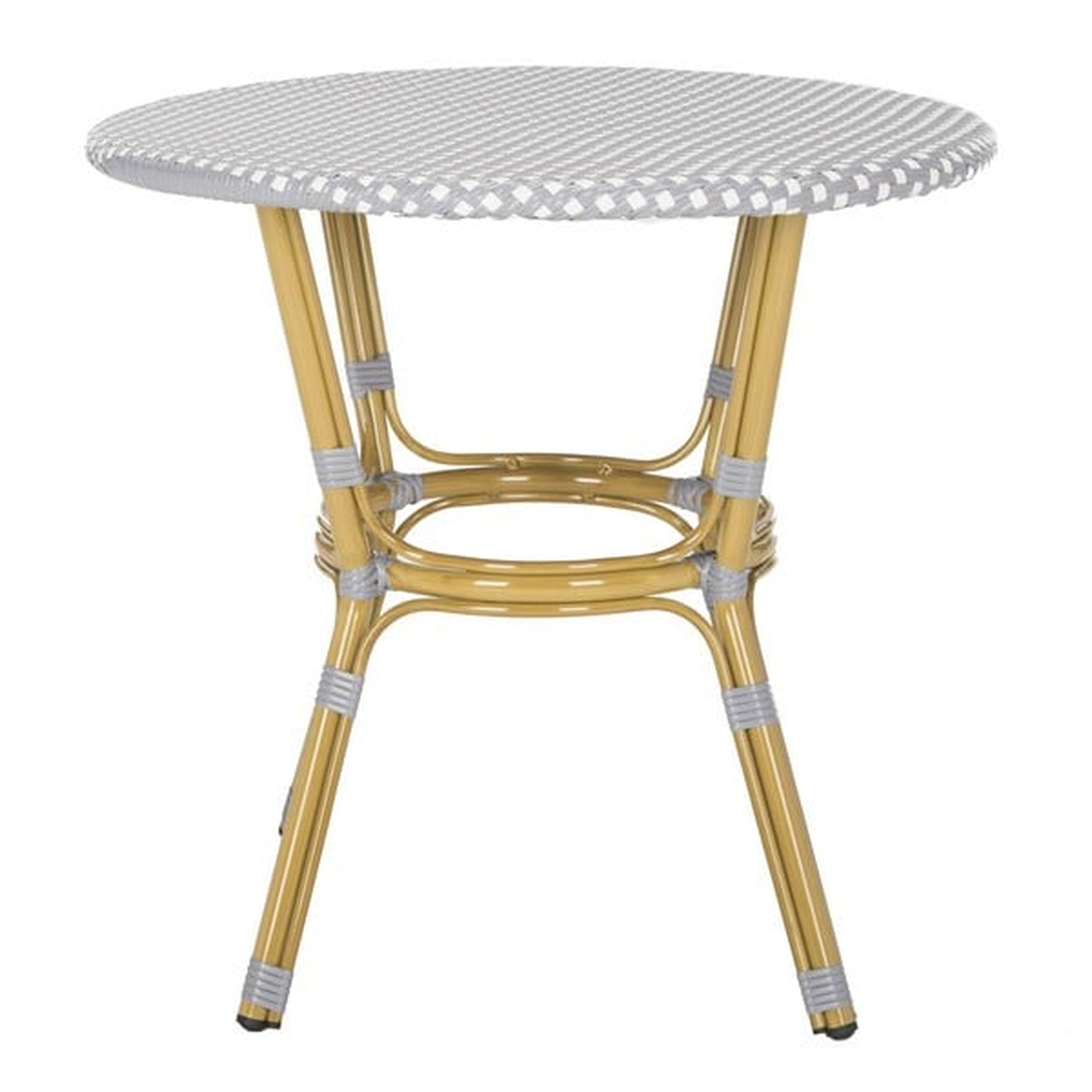 Sidford Rattan Bistro Table - Grey/White - Safavieh - Safavieh