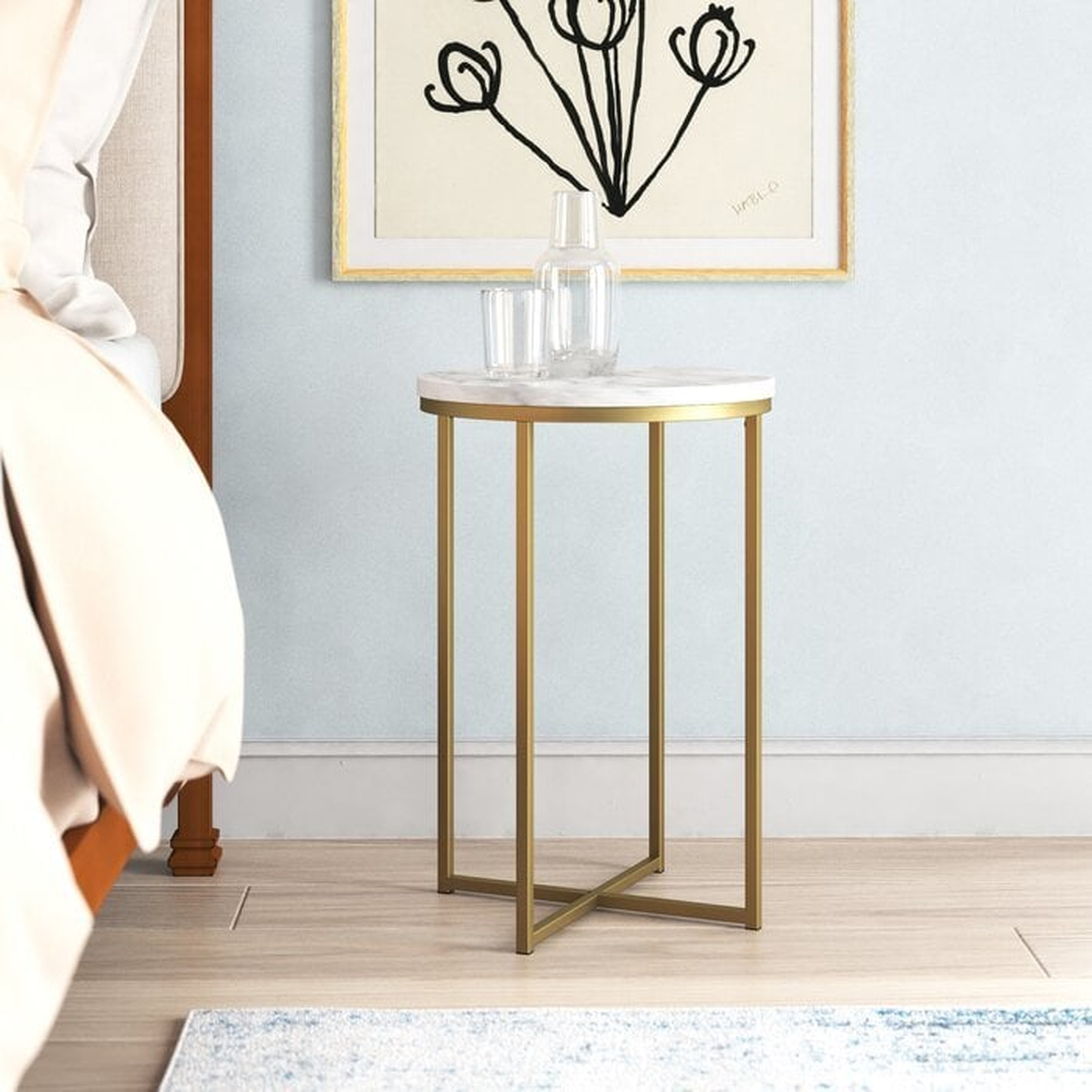 Wasser Cross Legs End Table - Wayfair