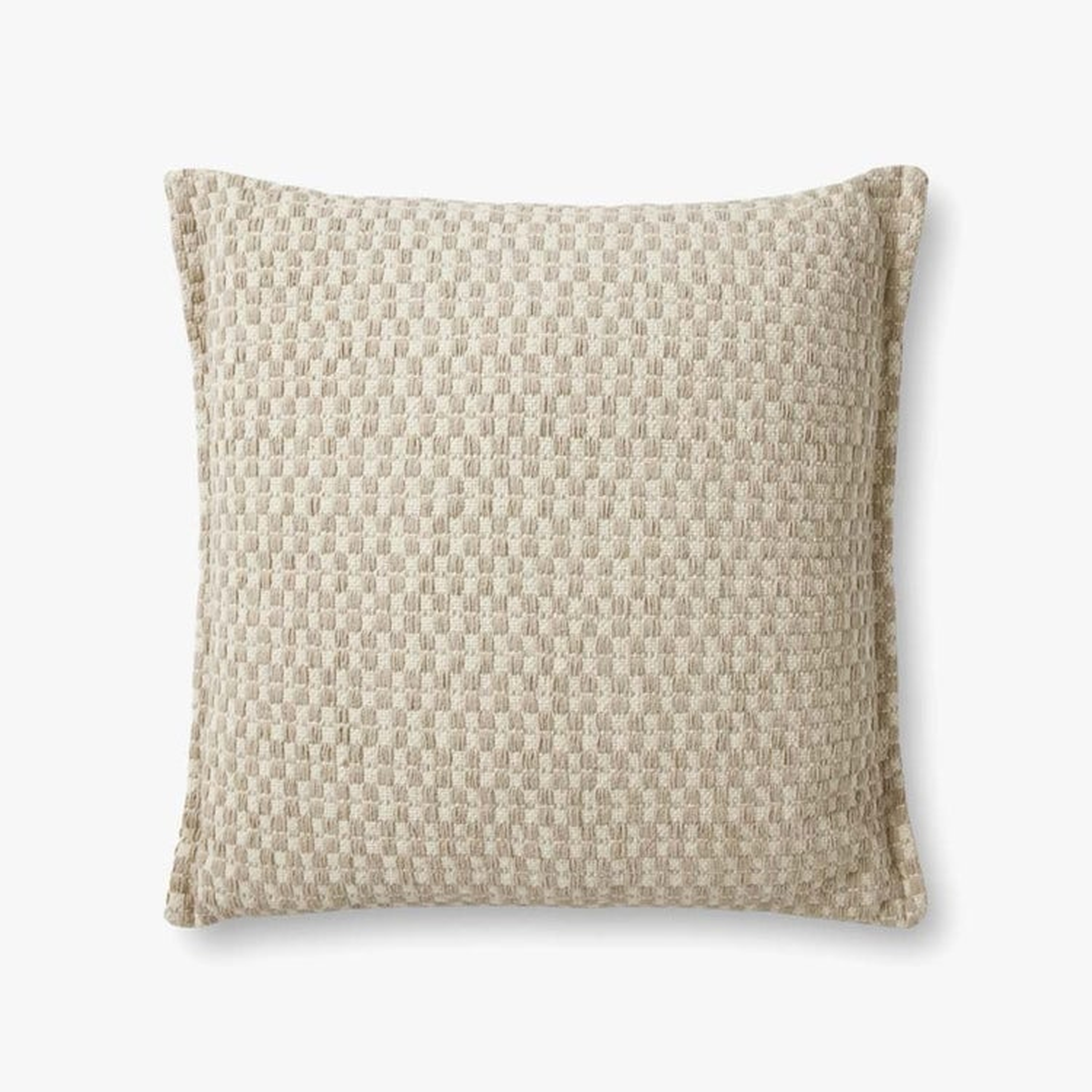 Magnolia Home by Joanna Gaines x Loloi Pillows Sand 22" x 22" Cover w/Down - Loloi Rugs