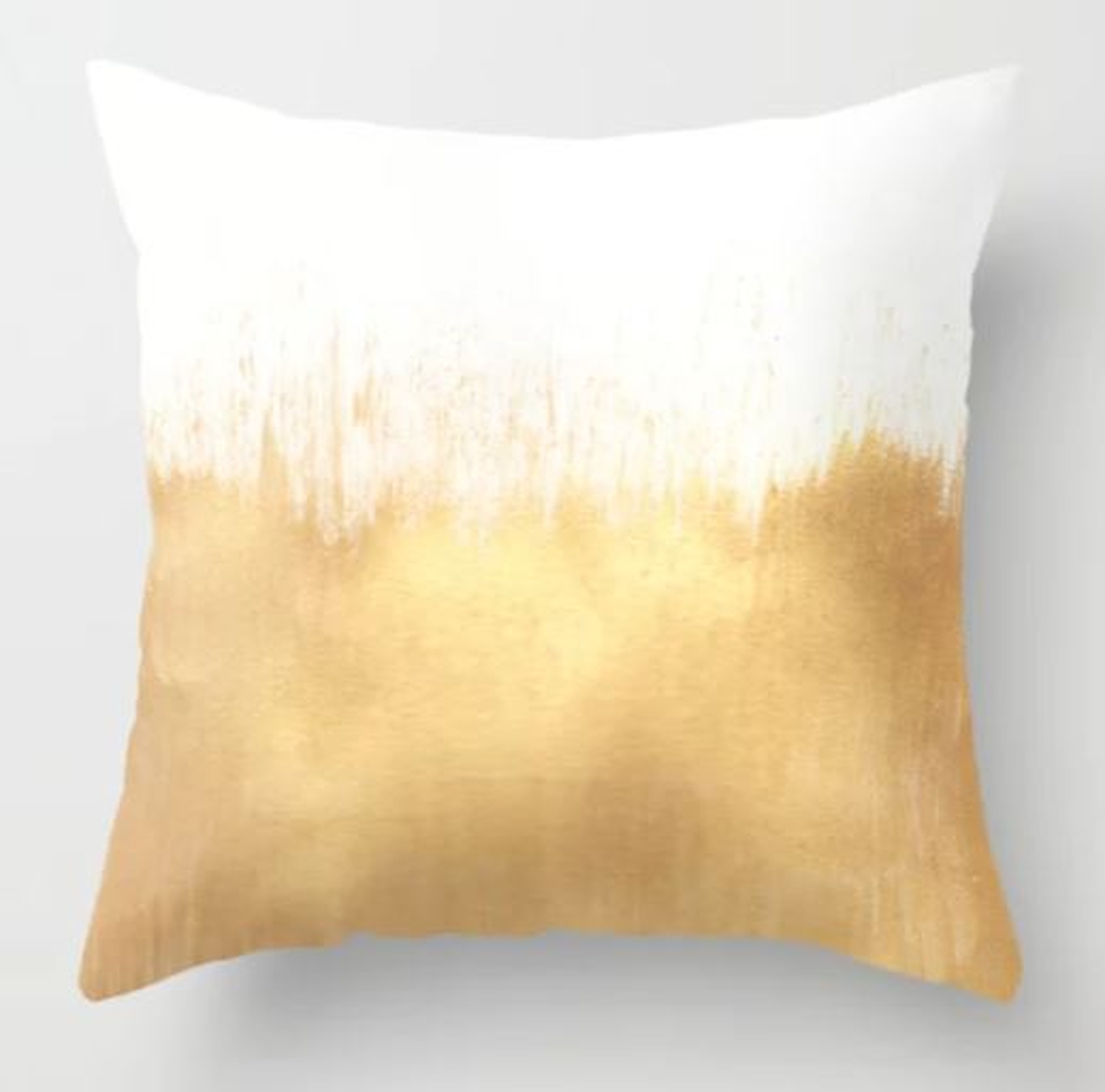 Brushed Gold Throw Pillow - 18x18 with insert - Society6