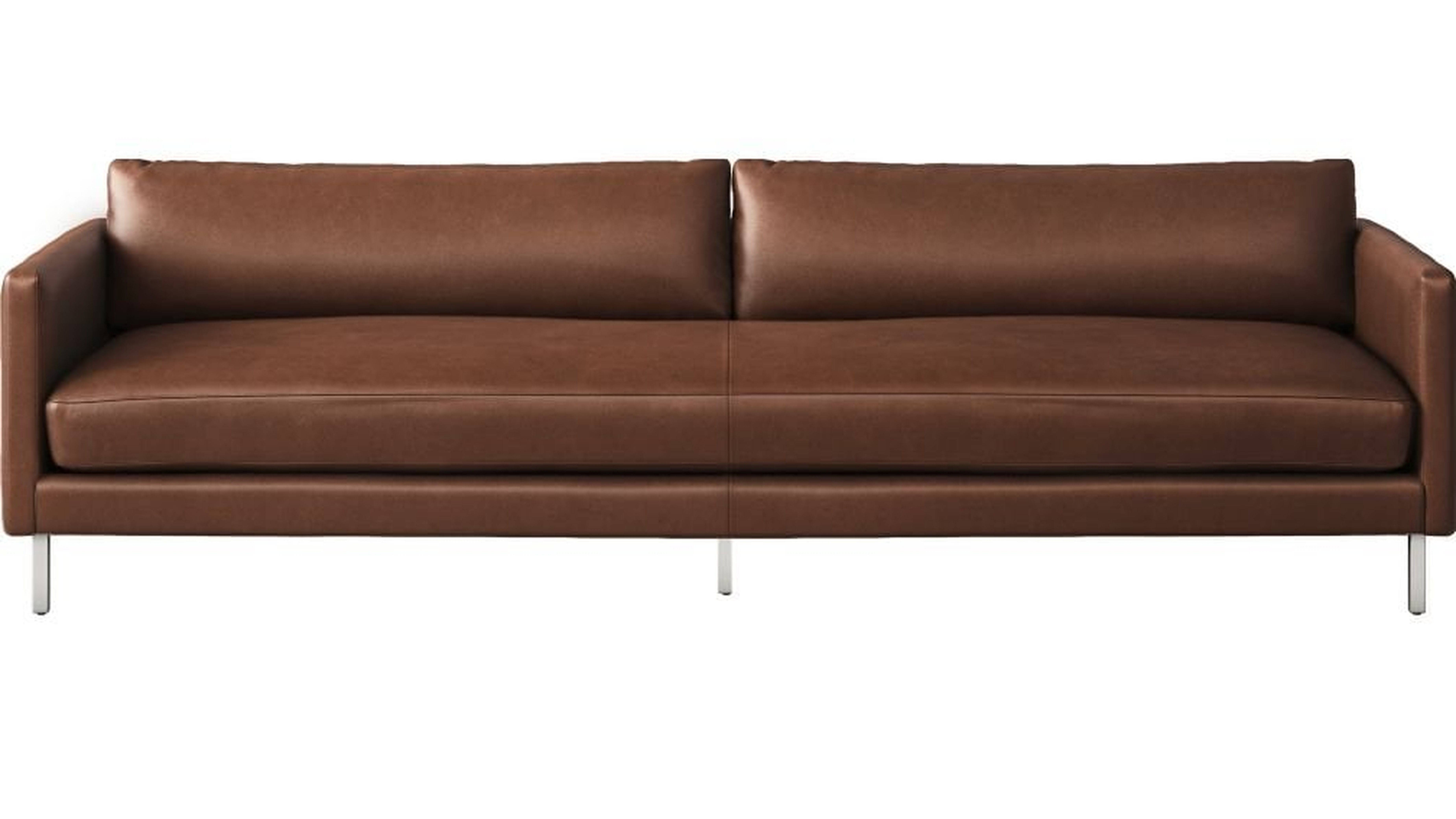 Midtown Leather Sofa - Leather Evergeen - CB2