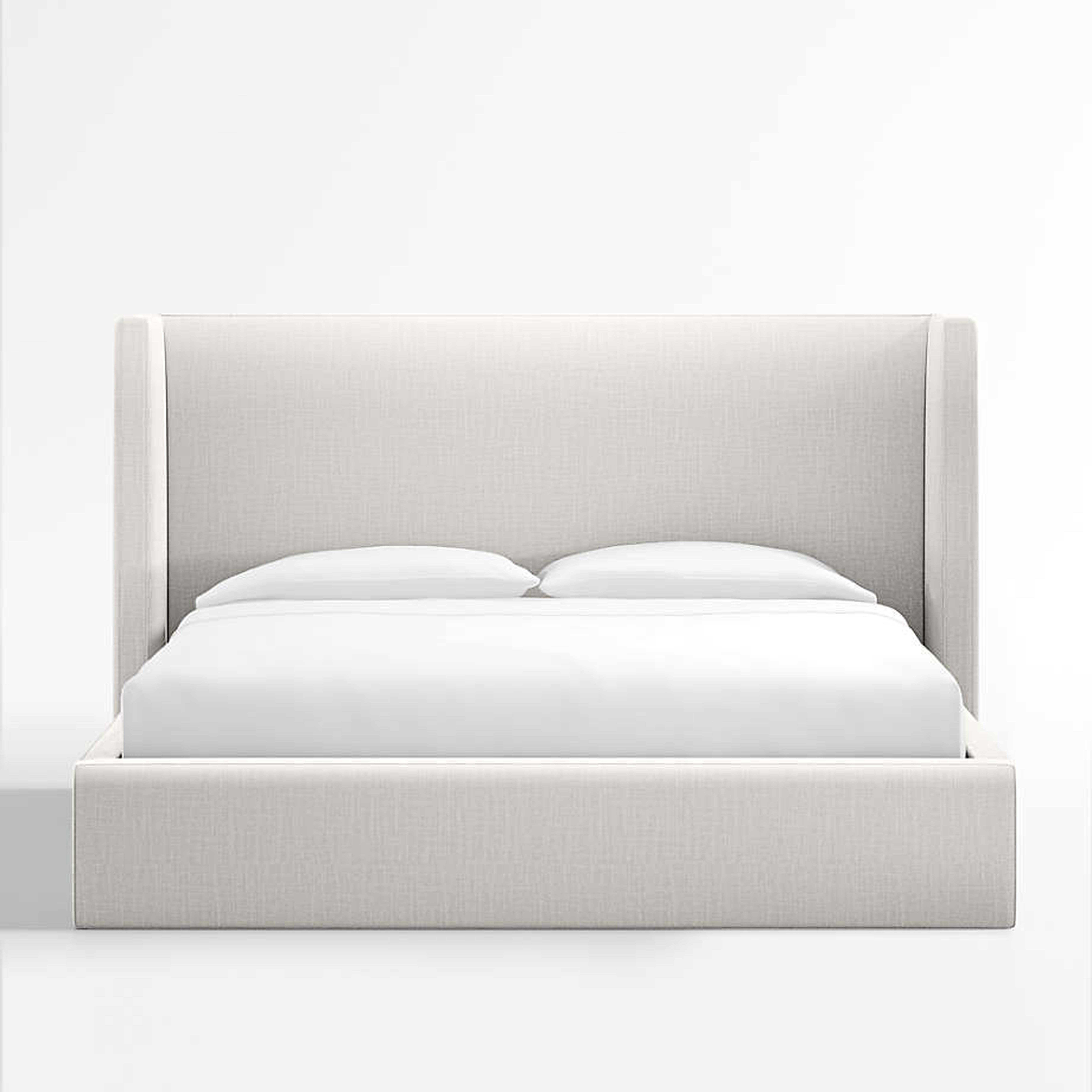 Arden Ivory Upholstered King Bed with 52" Headboard - Crate and Barrel