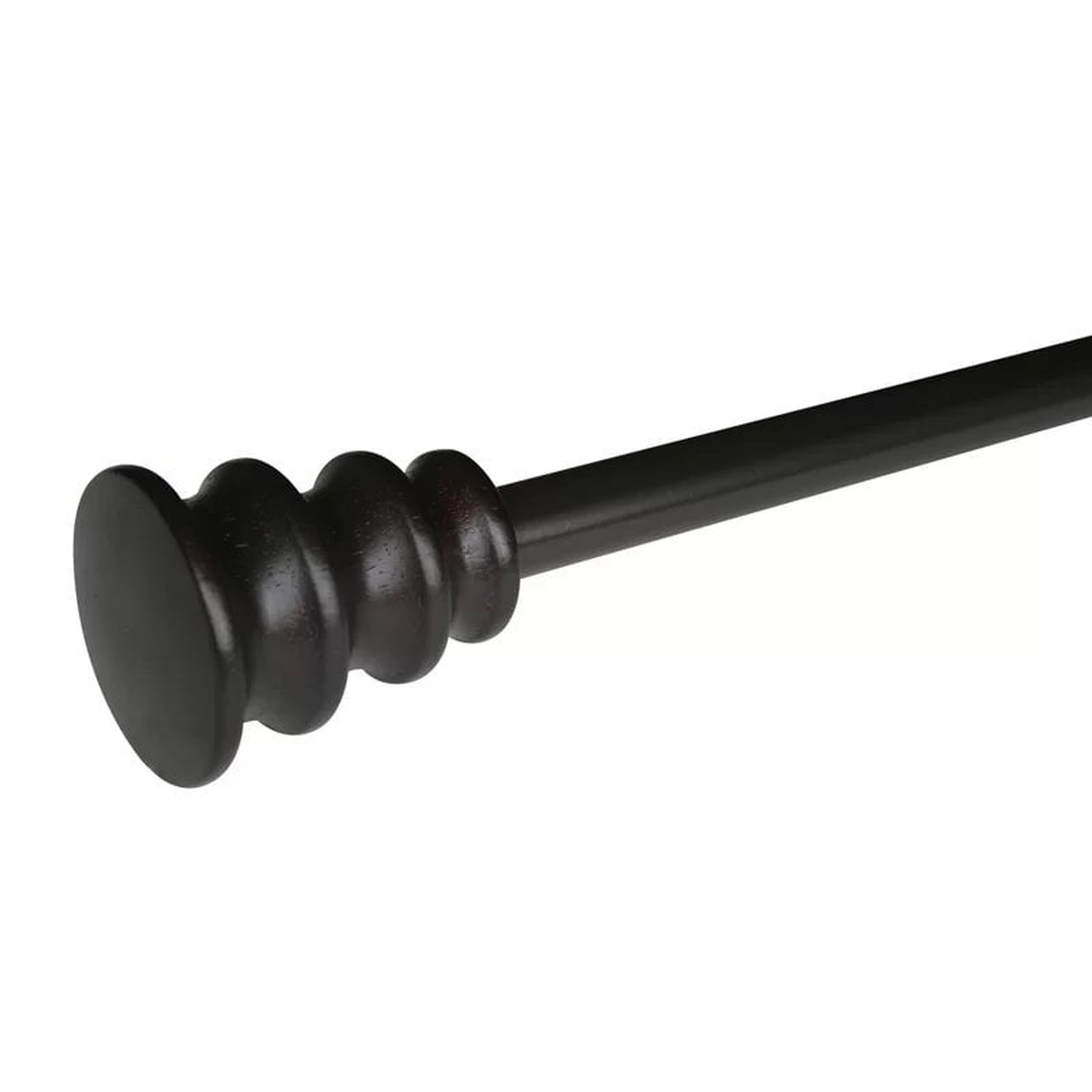 Ronna Black Adjustable 48" to 84" 0.75" Single Curtain Rod - Wayfair