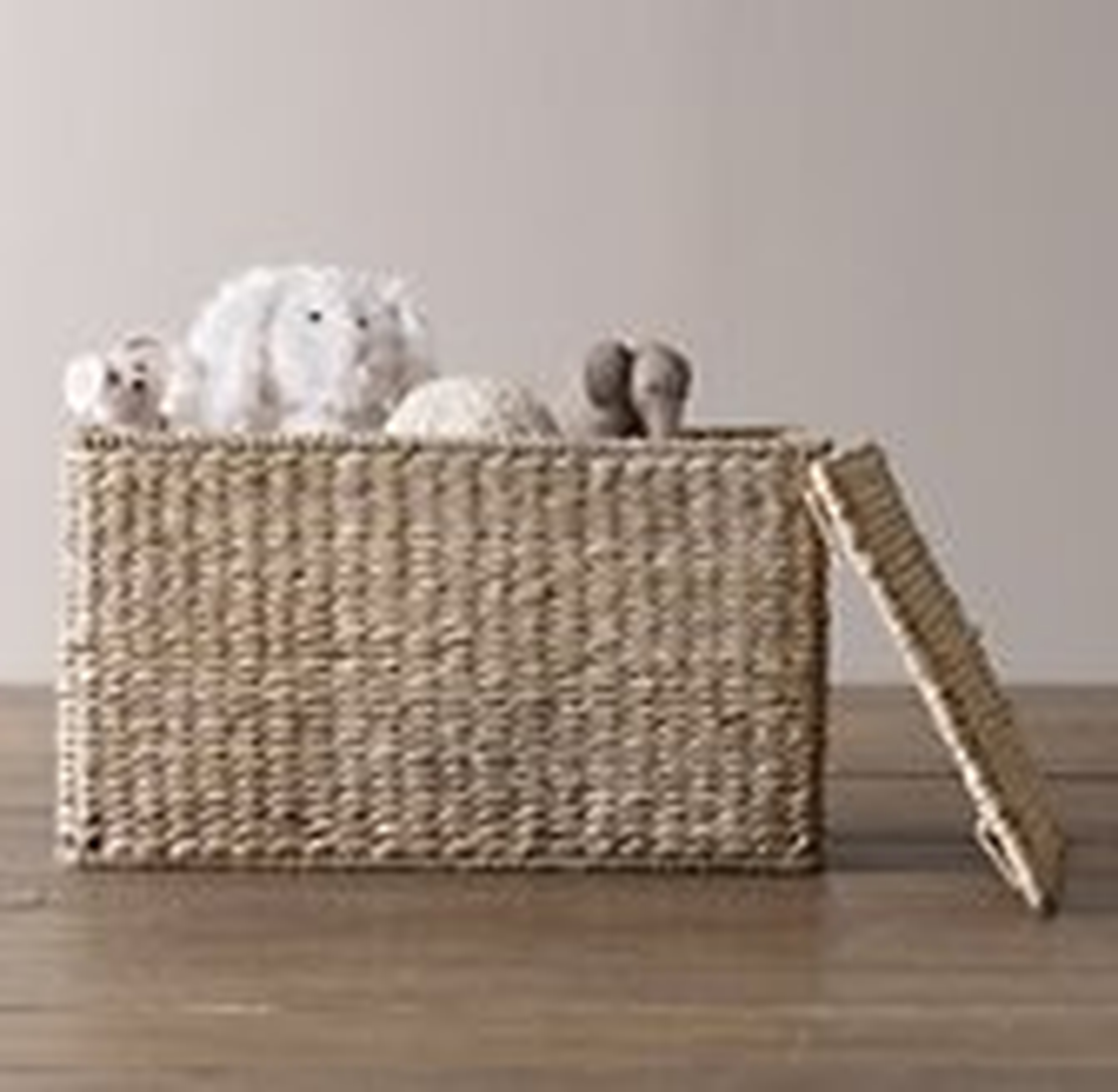 SEAGRASS CLOSED TOY BASKET ASH - RH Baby & Child