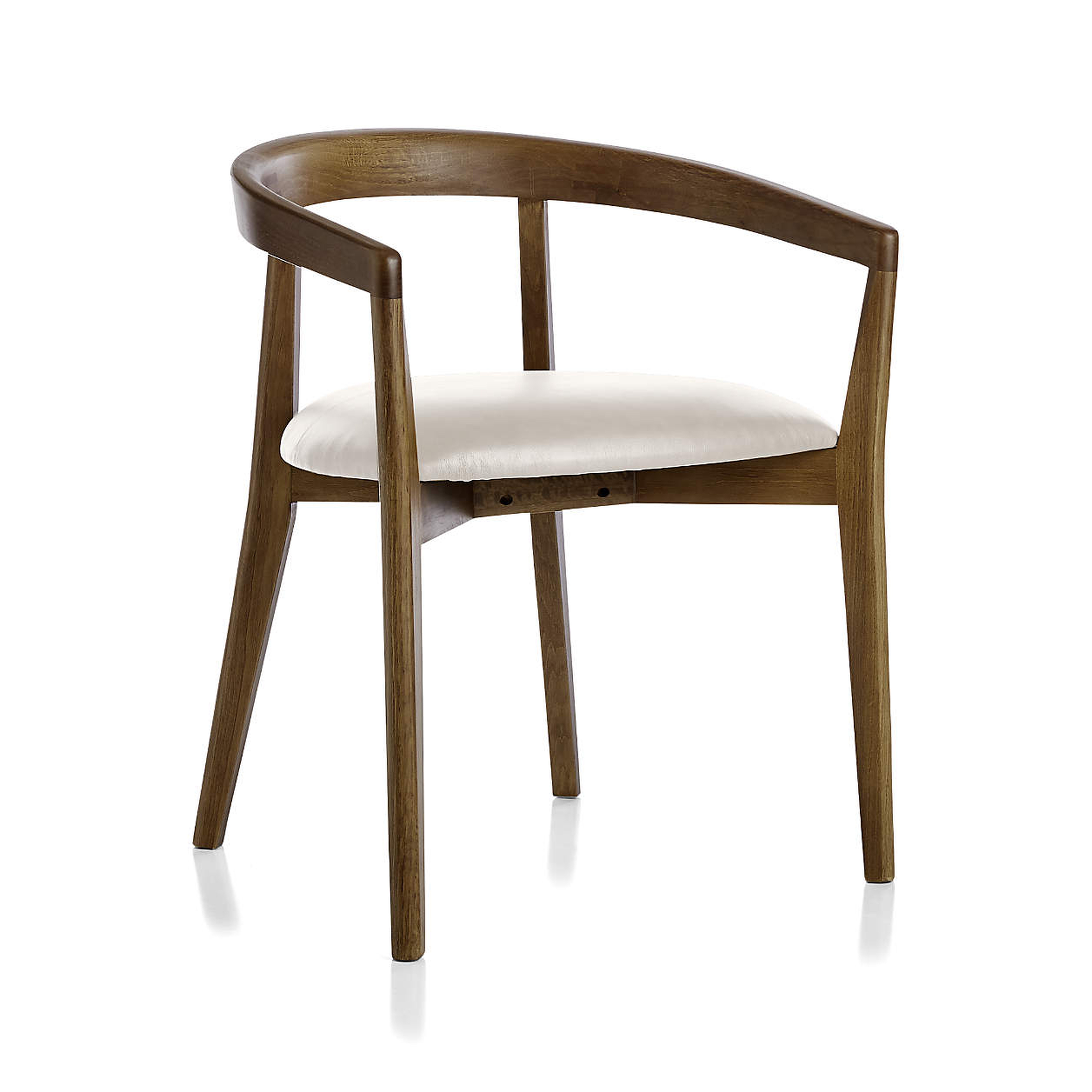 Cullen Shiitake Sand Round Back Dining Chair - Crate and Barrel