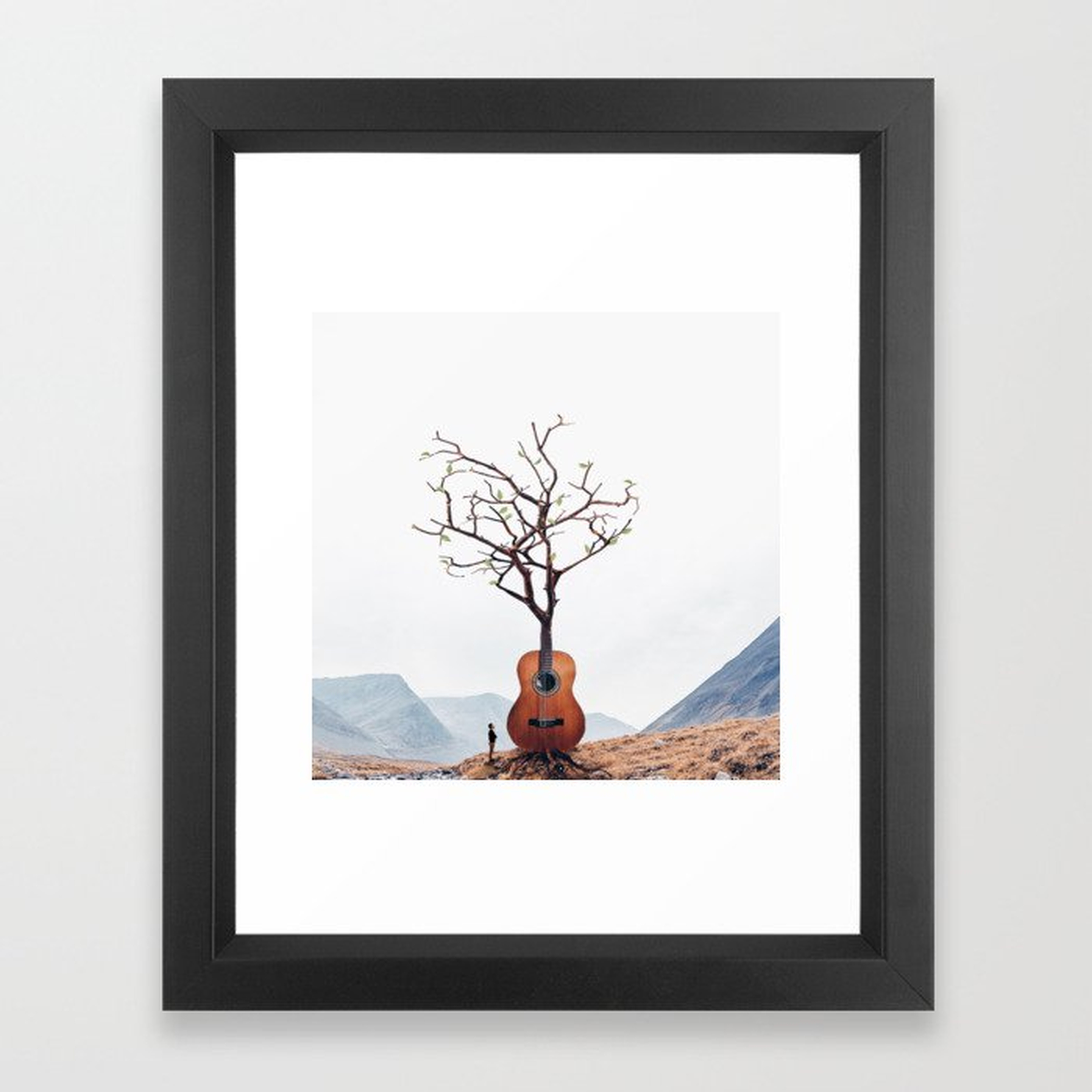 Guitar Tree Framed Art Print - Society6