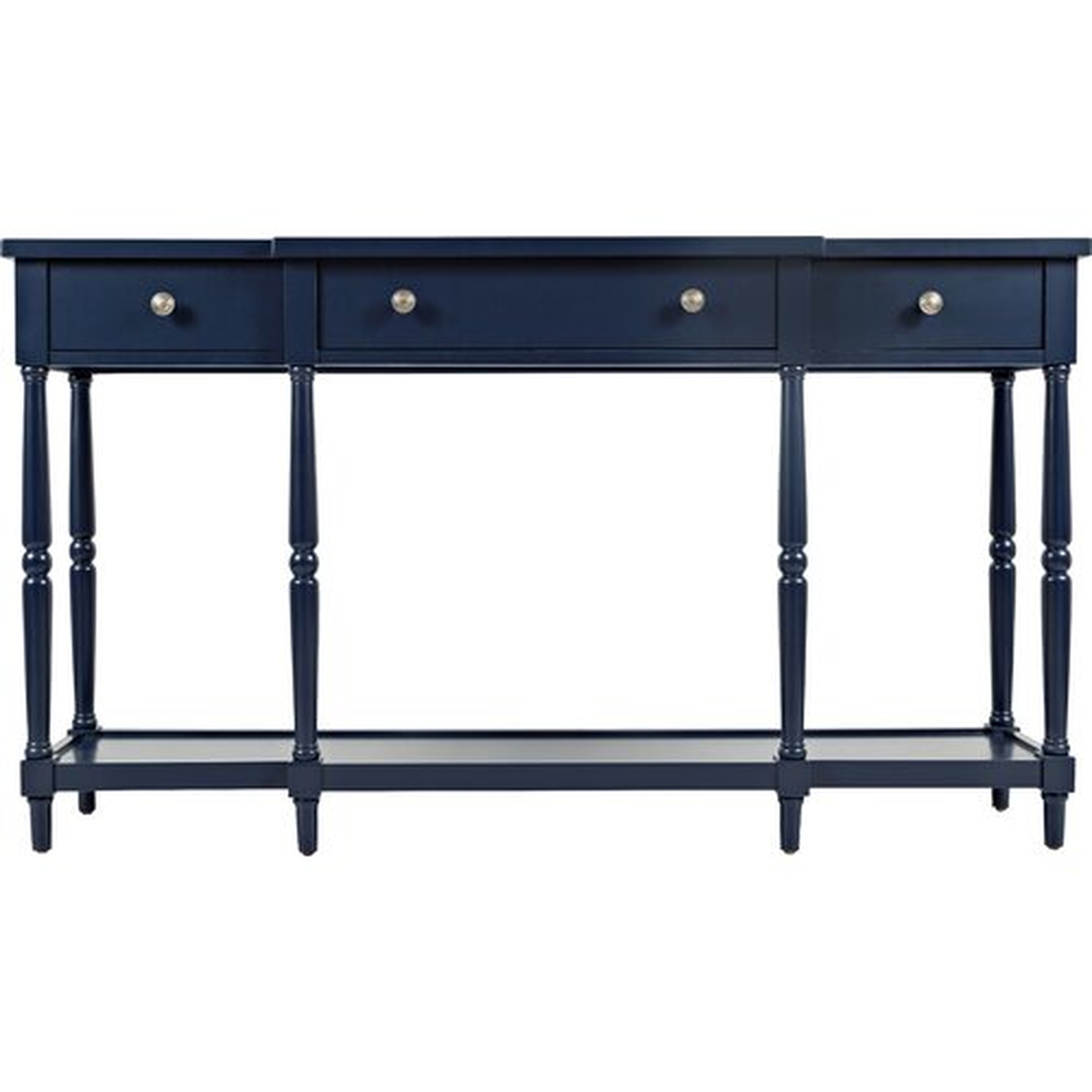 Lanford 60" Solid Wood Console Table - Navy - Wayfair