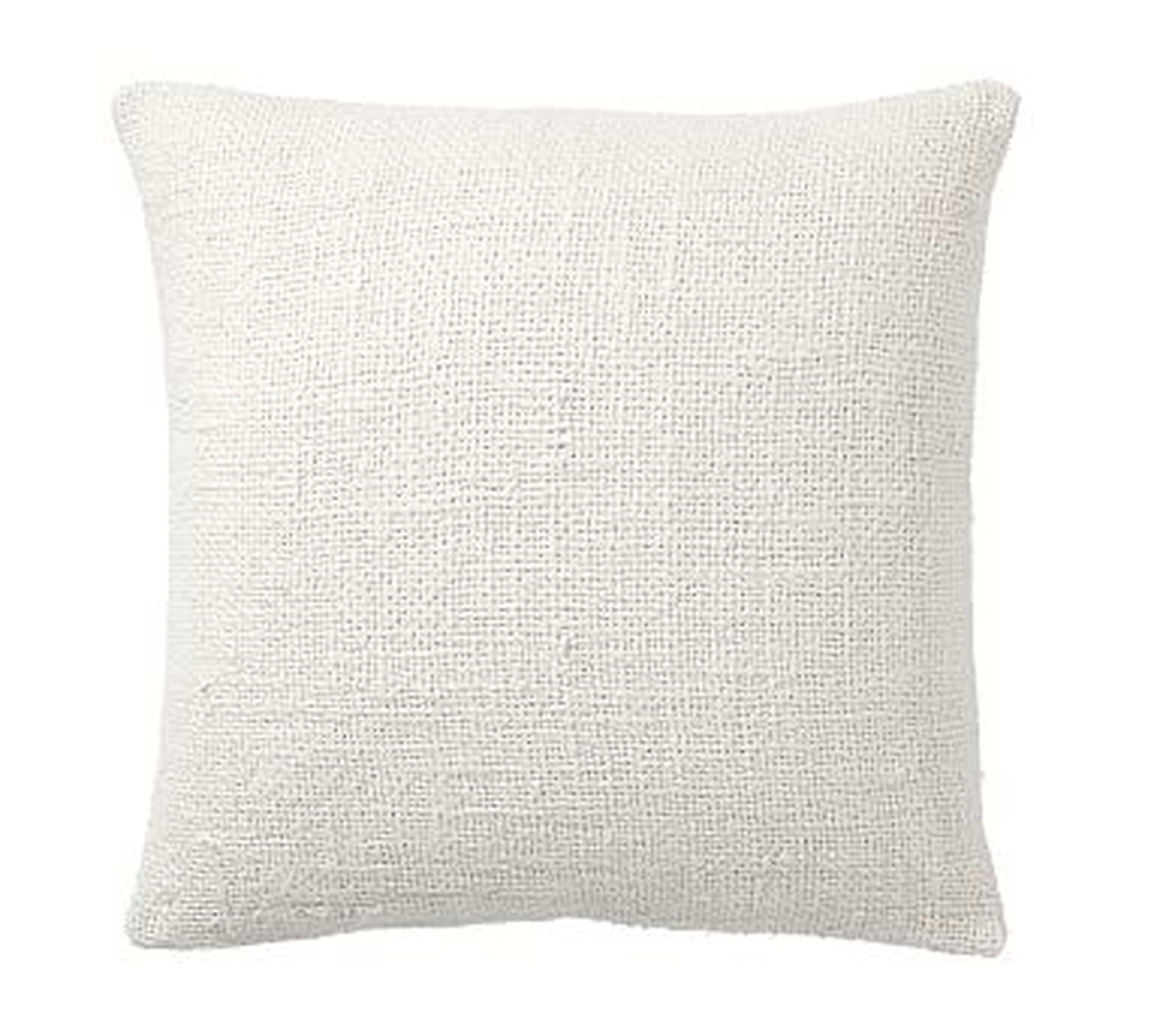 Faye Textured Linen Pillow Cover, 20", Ivory - Pottery Barn