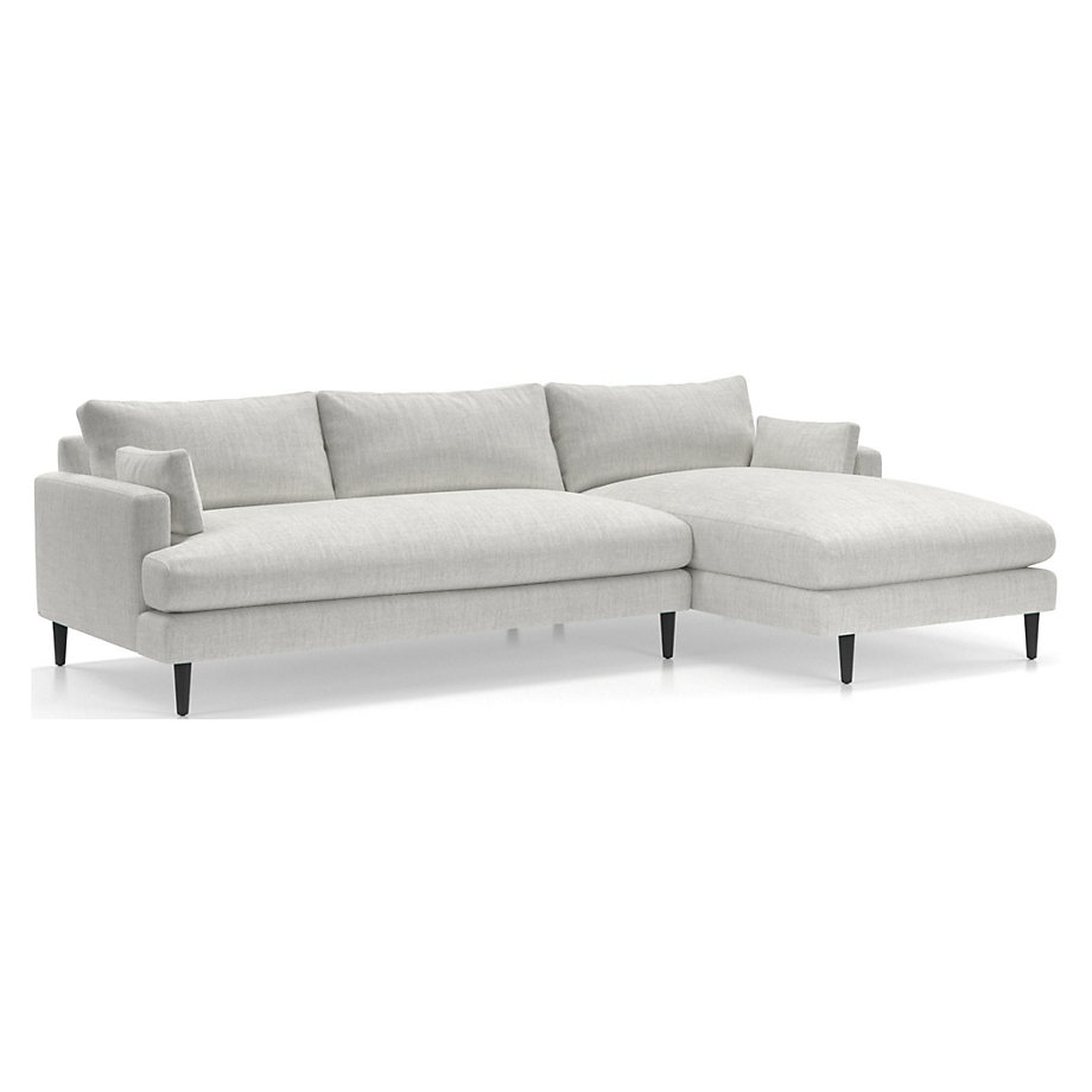 Monahan 2-Piece Right Arm Chaise Sectional - Crate and Barrel
