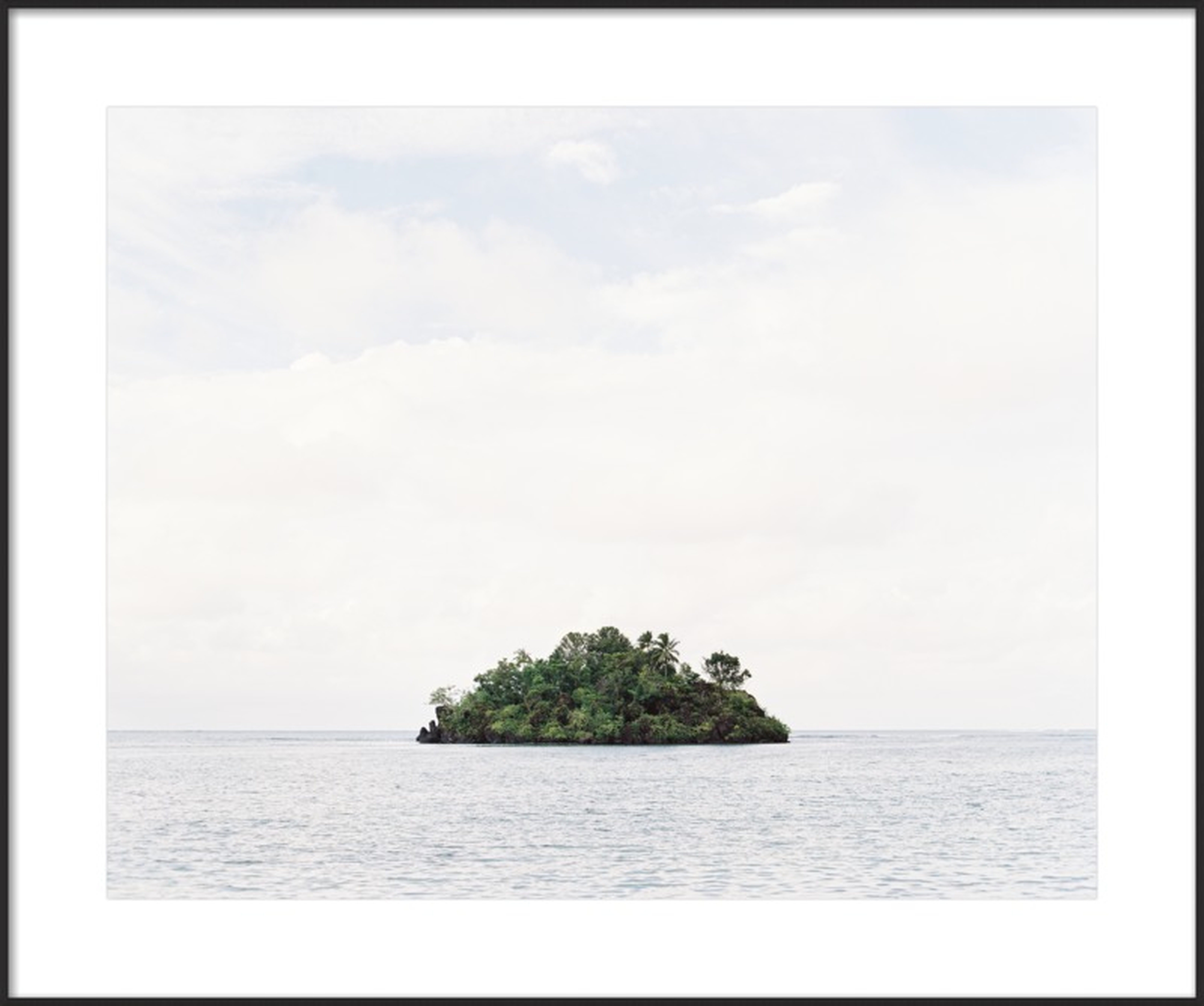 Island | Frosted gold Metal frame with matte | FINAL FRAMED SIZE: 31x26" - Artfully Walls