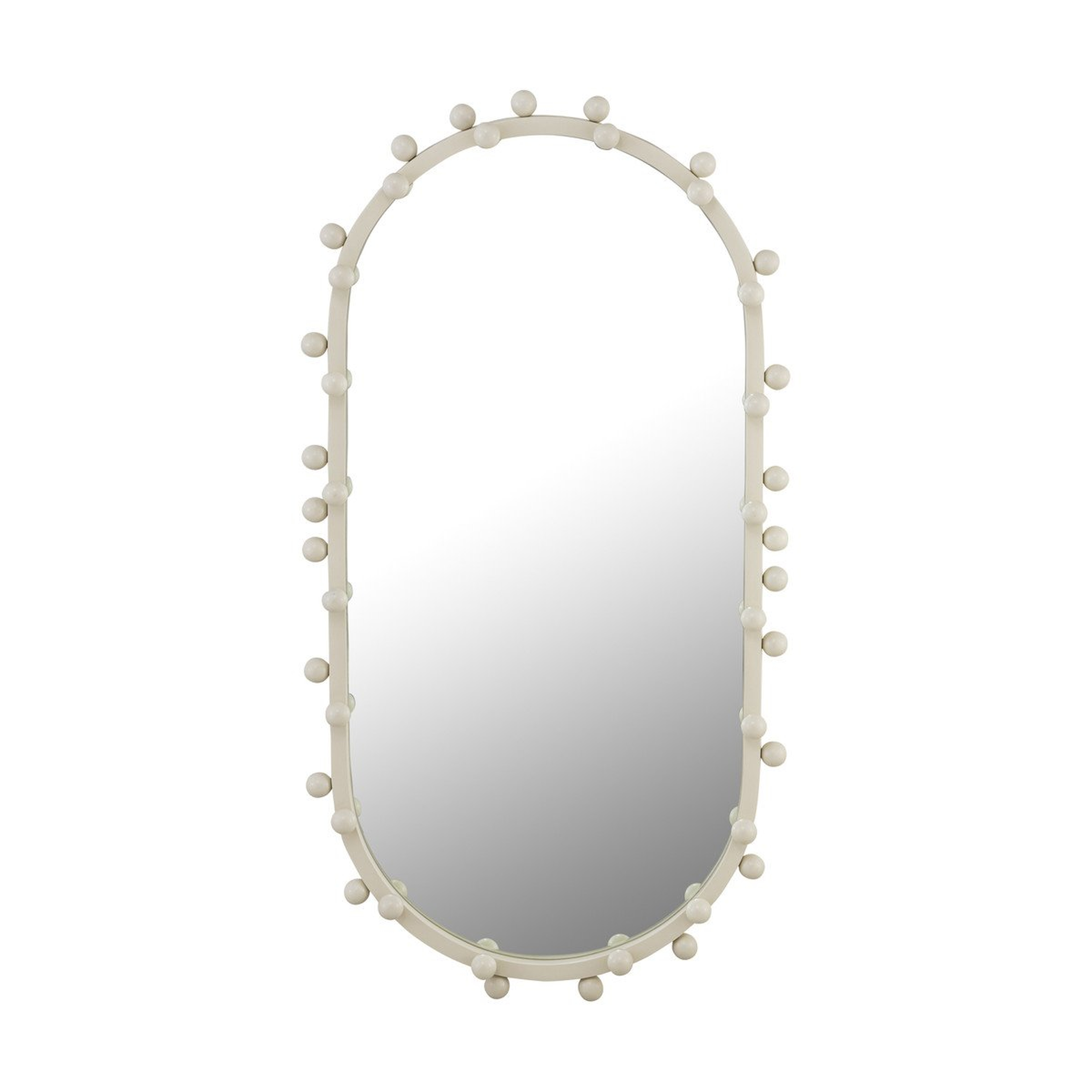 Bubbles Ivory Large Oval Wall Mirror - TOV FURNITURE