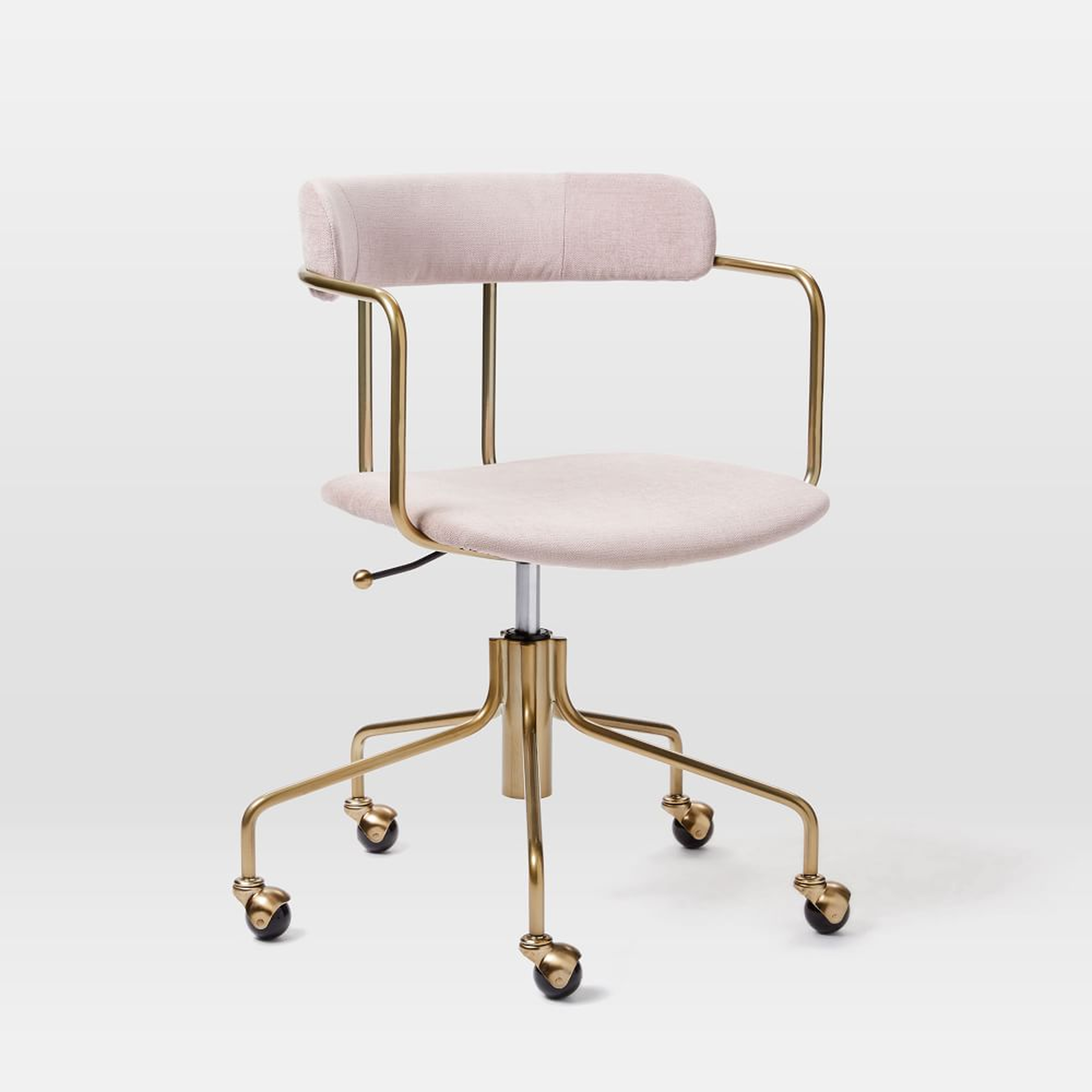 Lennox Office Chair Collection Blush/Blackened Brass Office Chair - West Elm