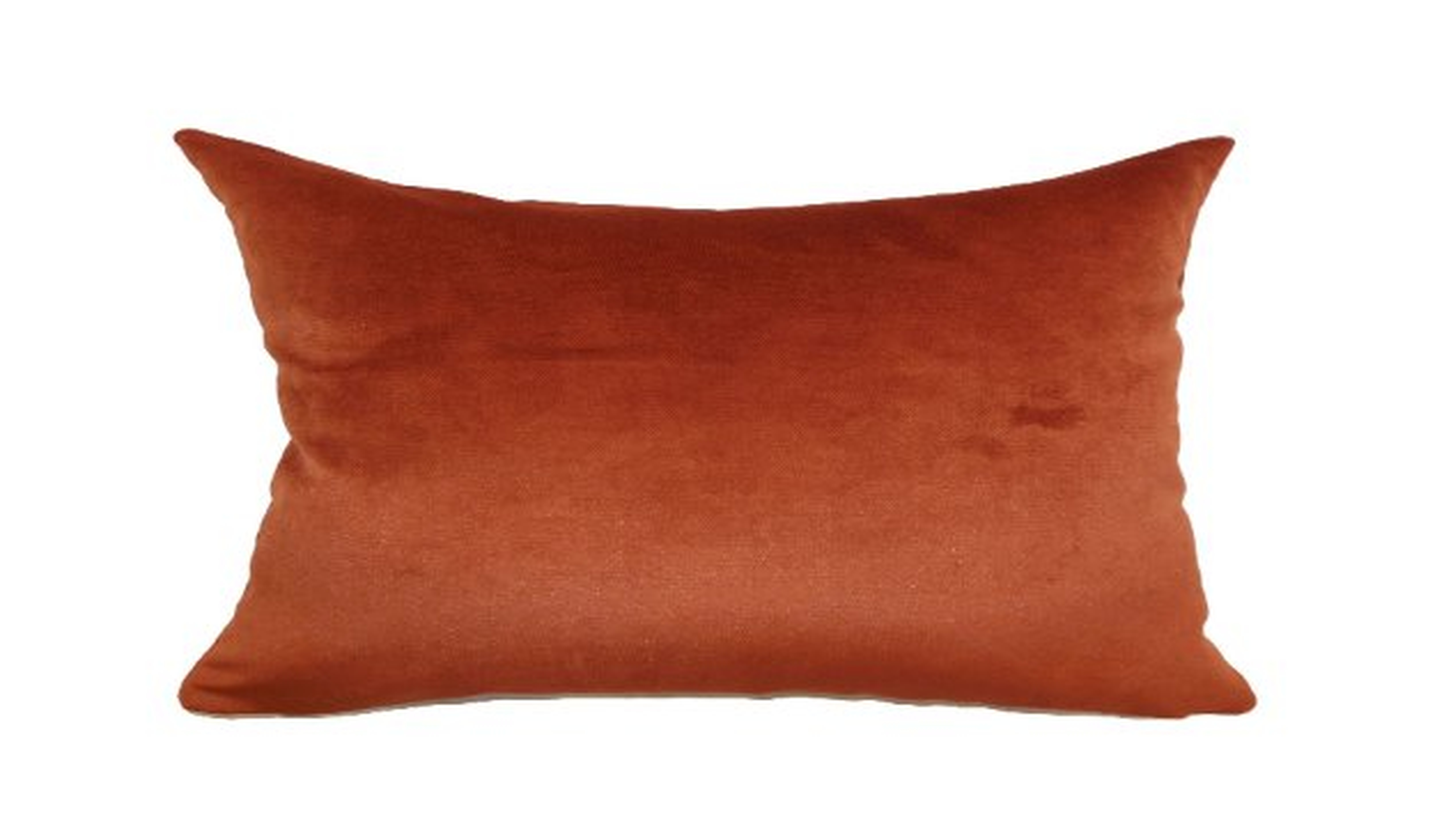 Juno Solid Pillow Rust with Poly Insert - Linen & Seam