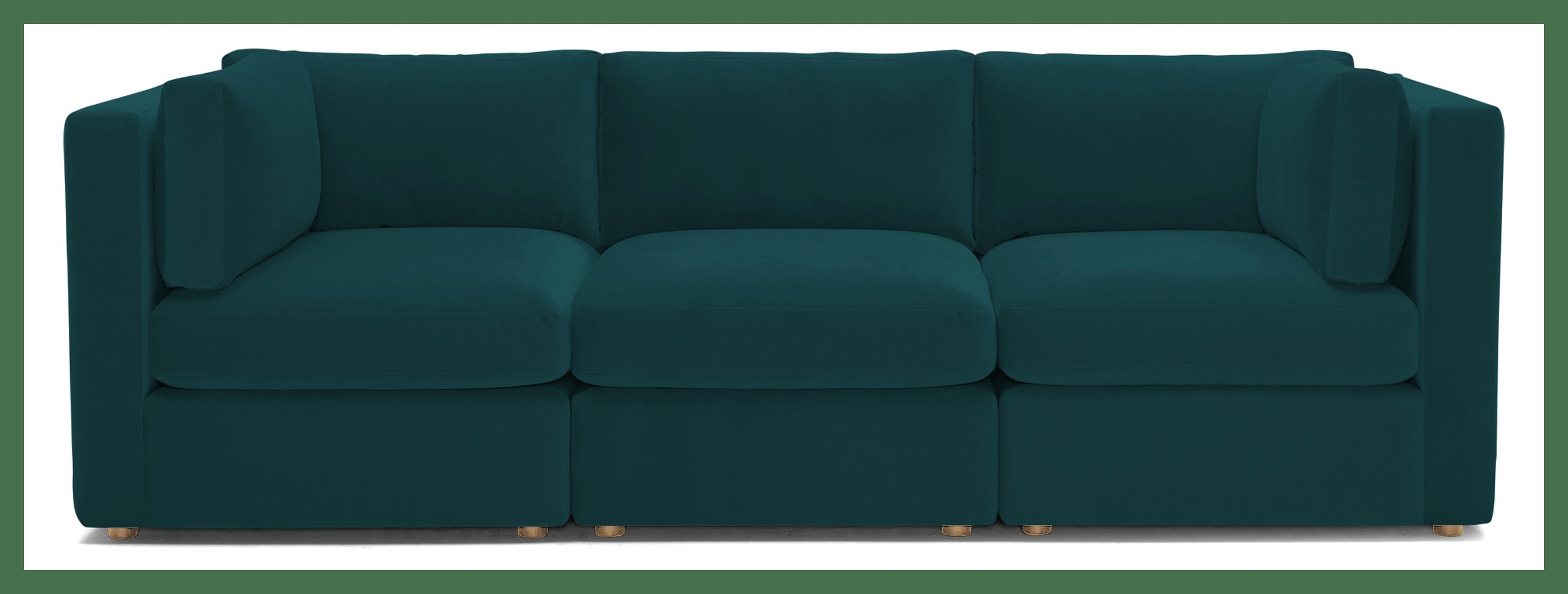 Daya Modular Sofa - Royale Peacock, pet-friendly velvet - Joybird