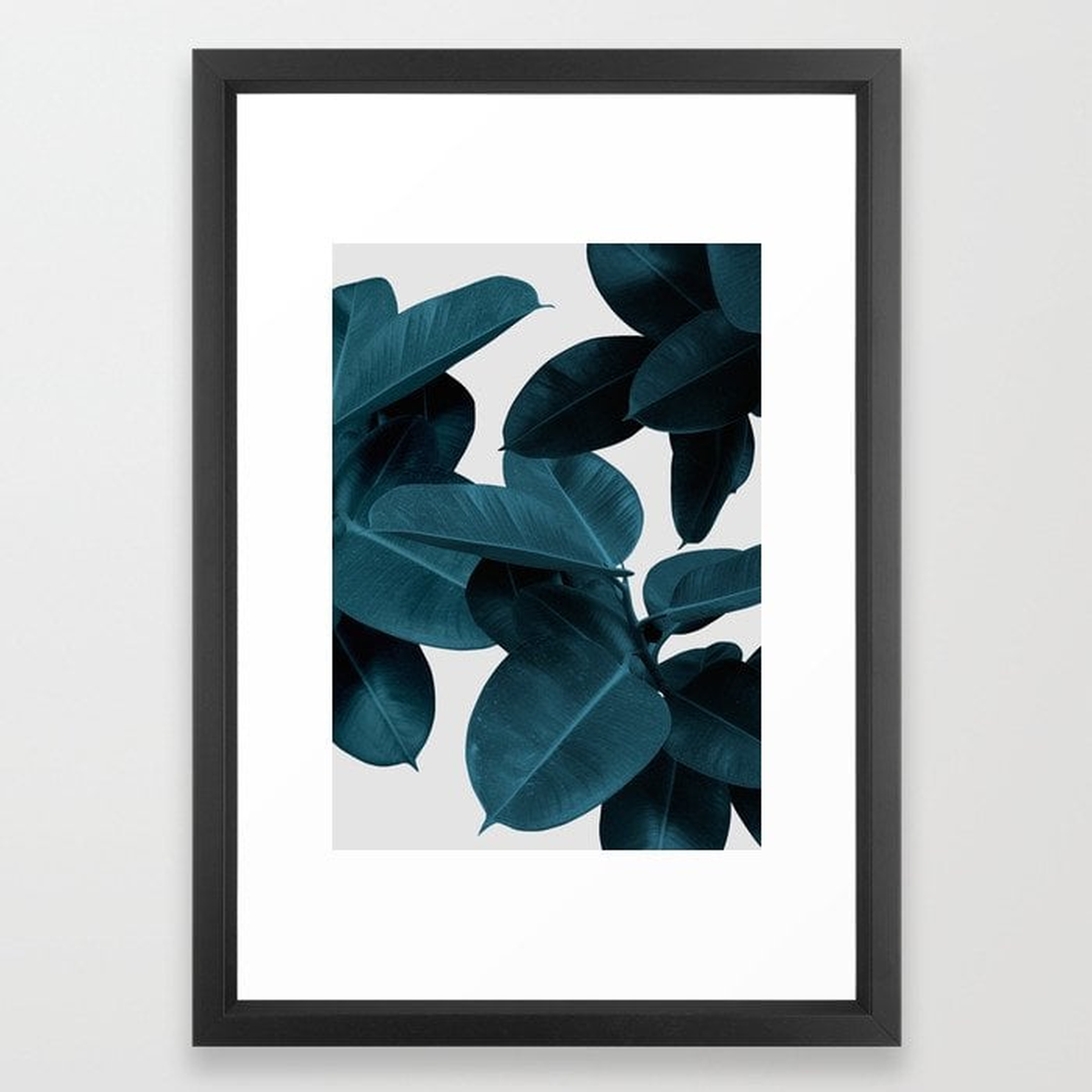 Indigo Blue Plant Leaves Framed Art Print by PrintsProject - Society6