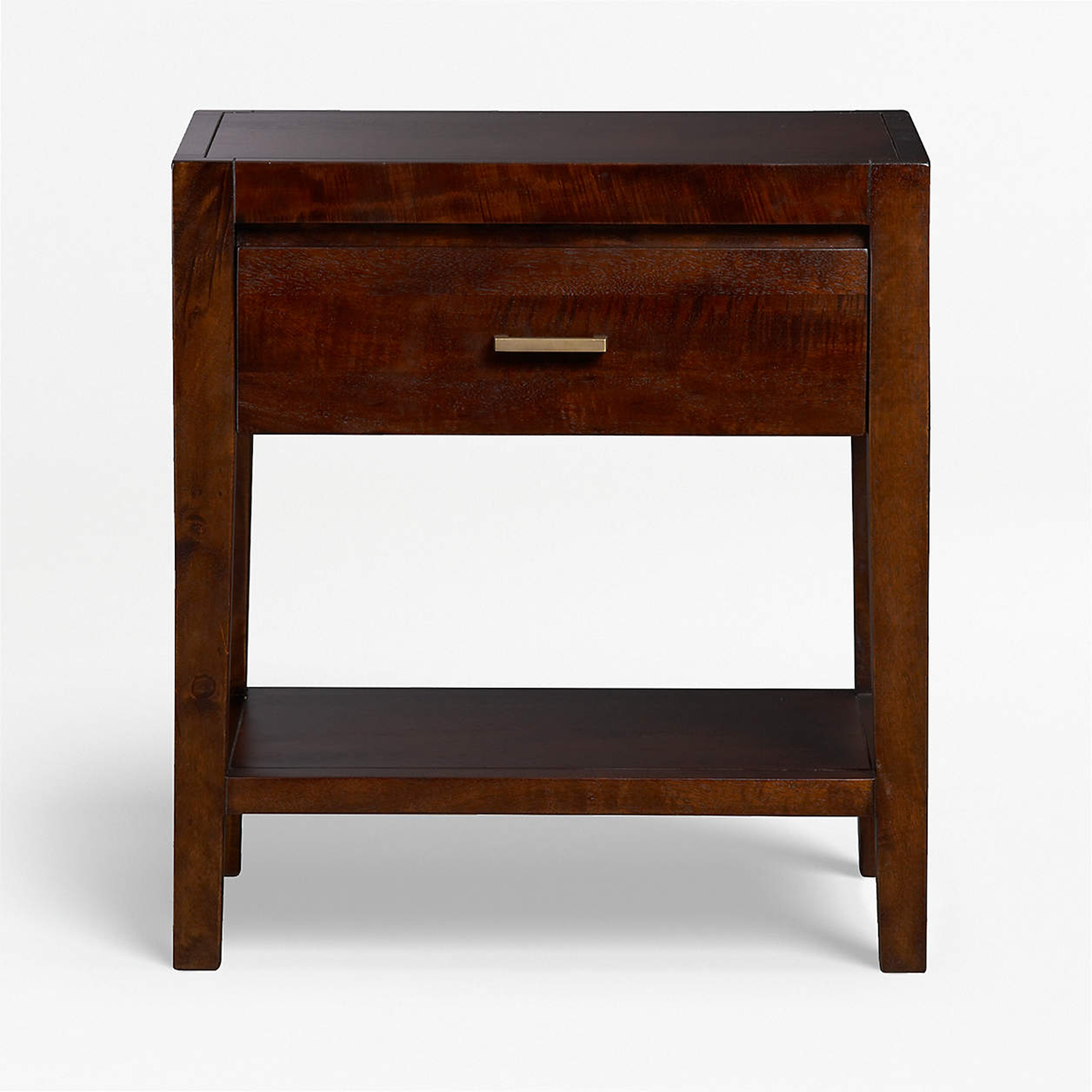 Dawson Dark Brown Wood Nightstand - Crate and Barrel