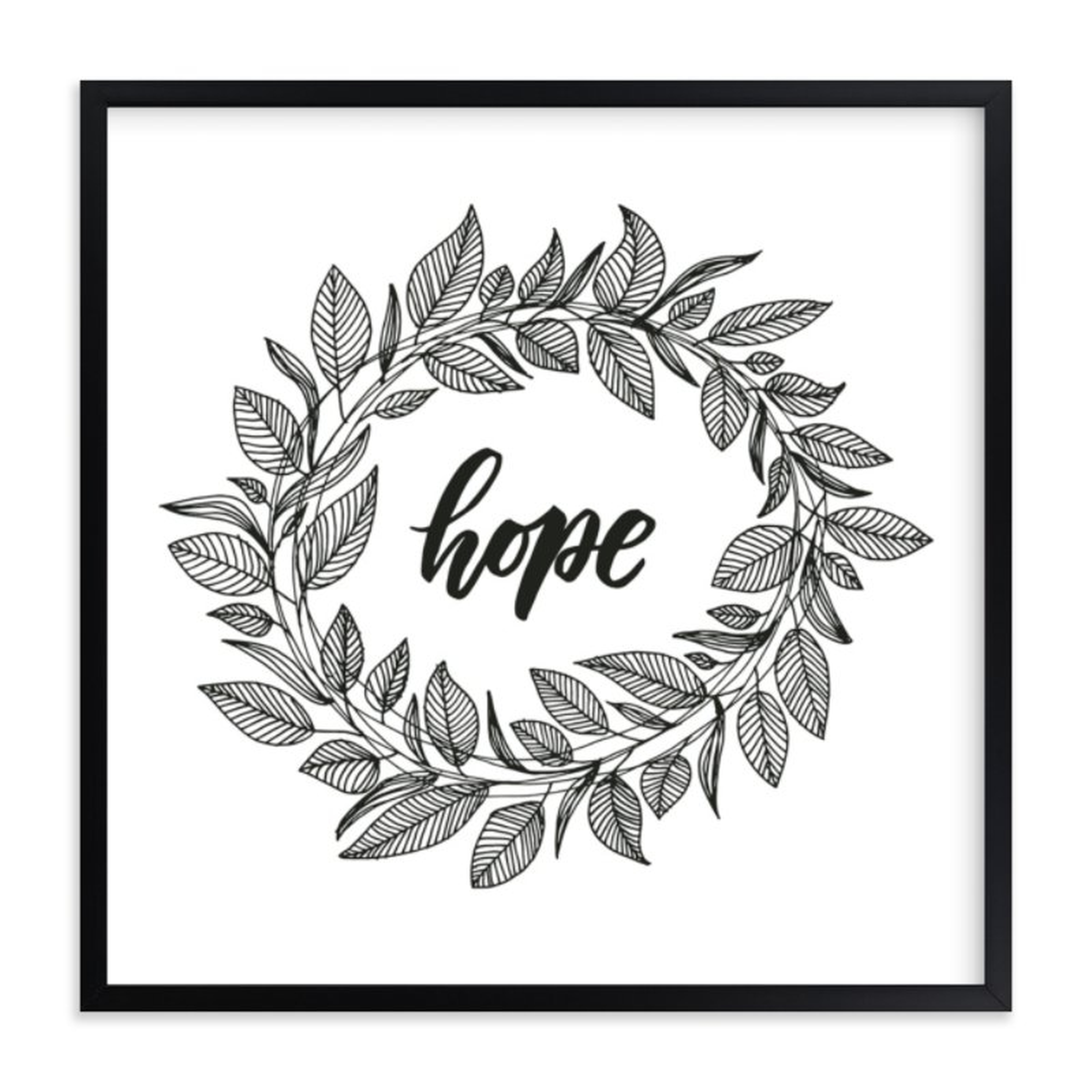 Hope Wreath , black - Minted