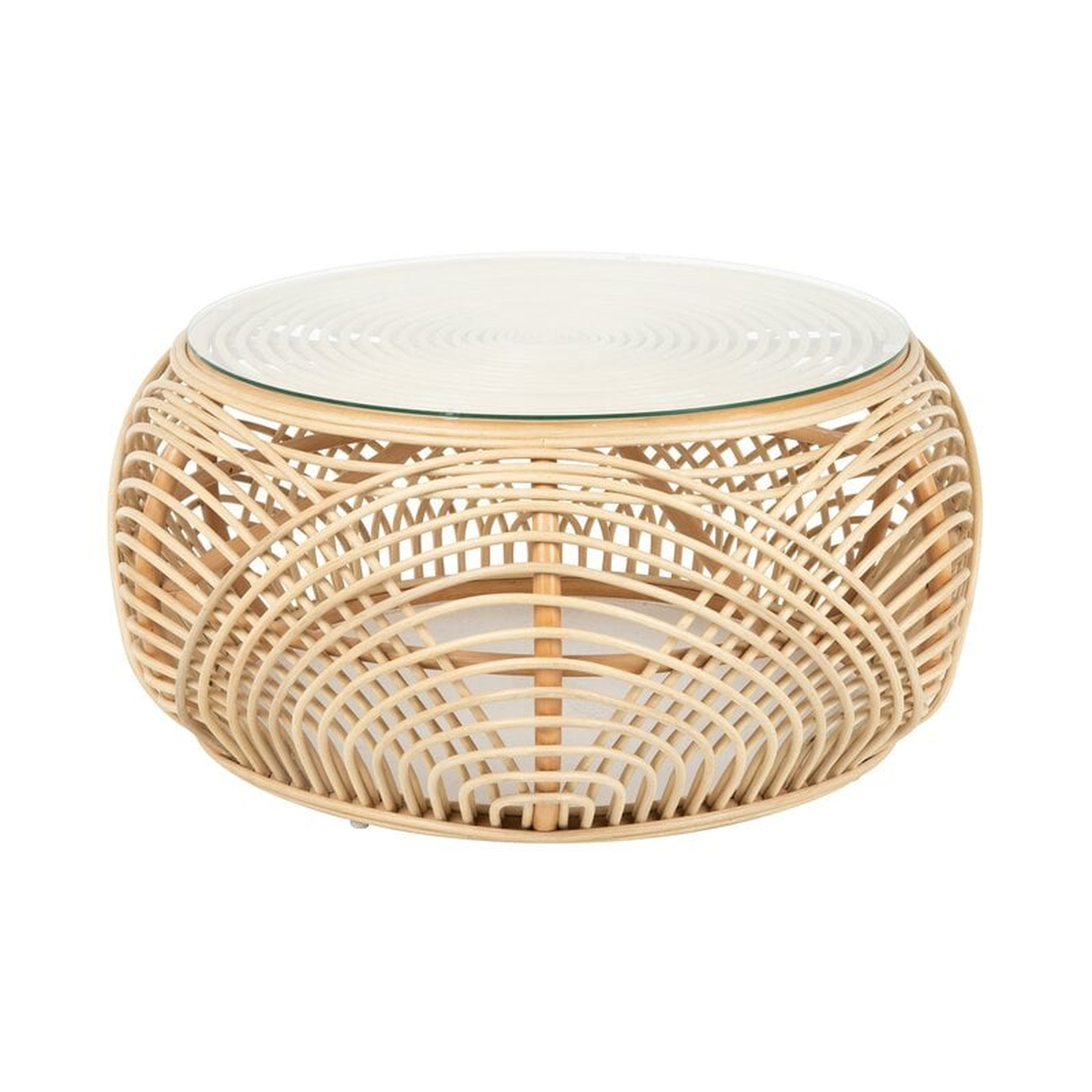 Melendez Rattan Coffee Table - Wayfair