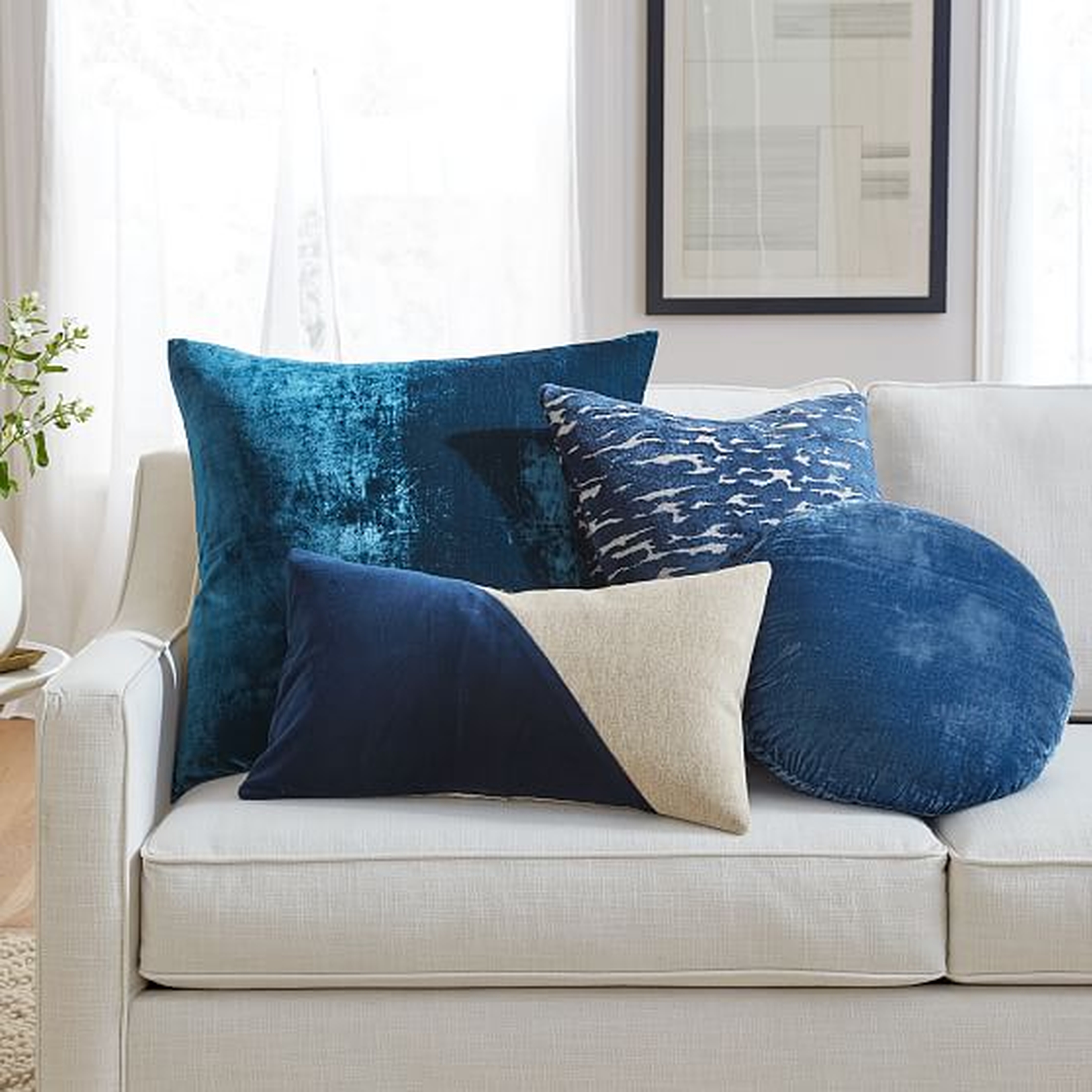Color Crush Pillow Set - Blue - West Elm