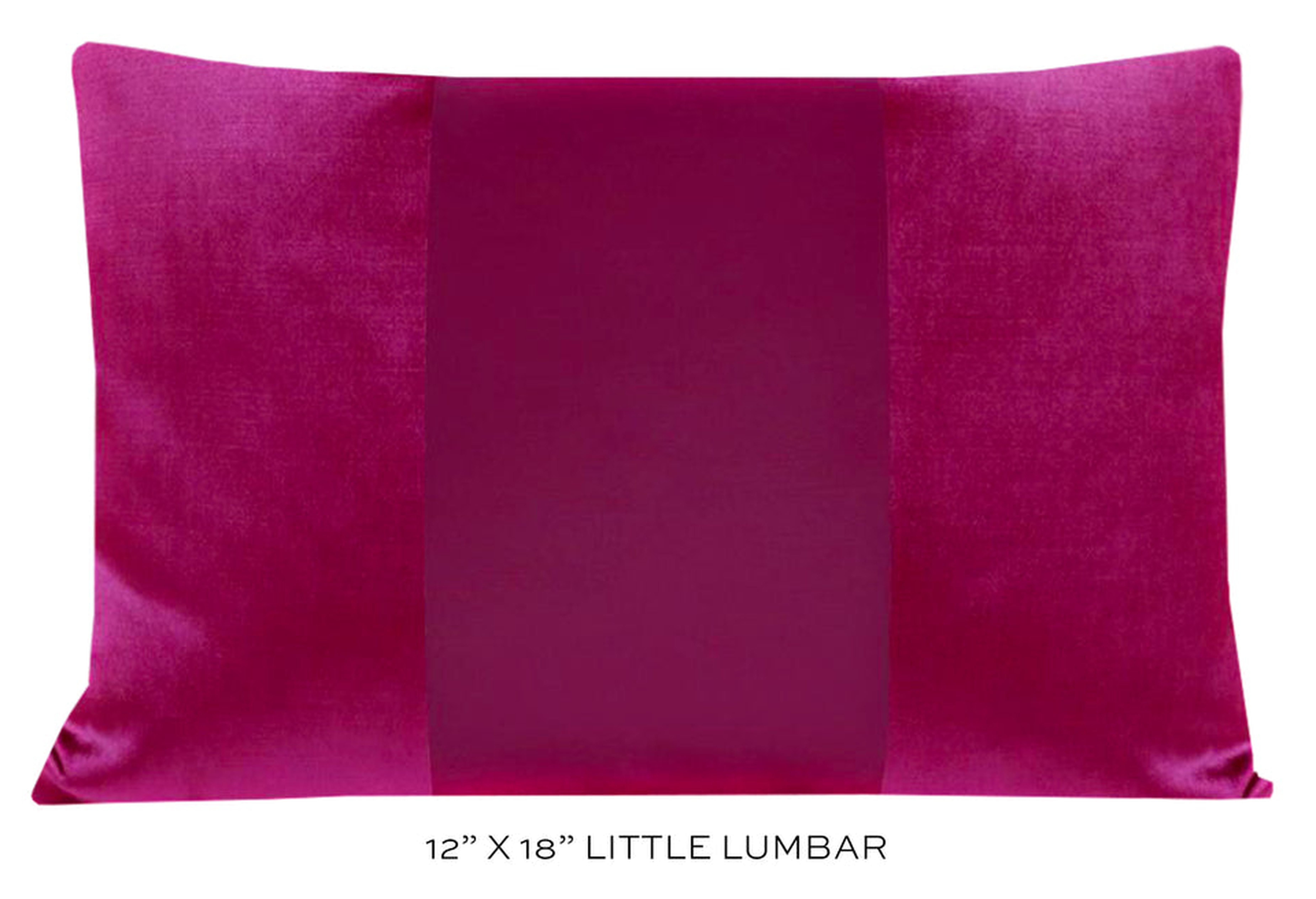 PANEL Monochromatic :: Faux Silk Velvet // Magenta - 15" X 22" - Little Design Company
