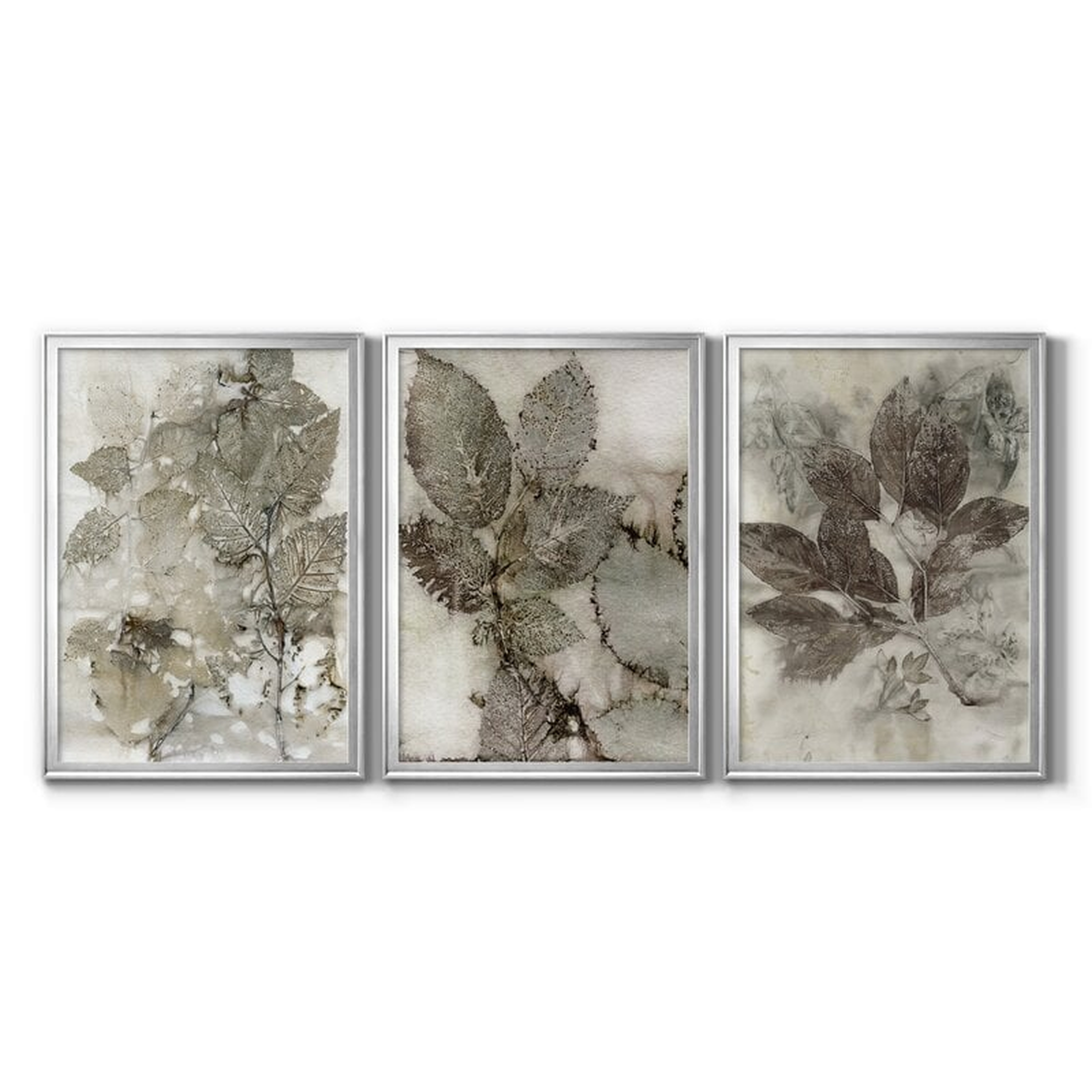 Birch Leaves I - 3 Piece Print - Wayfair