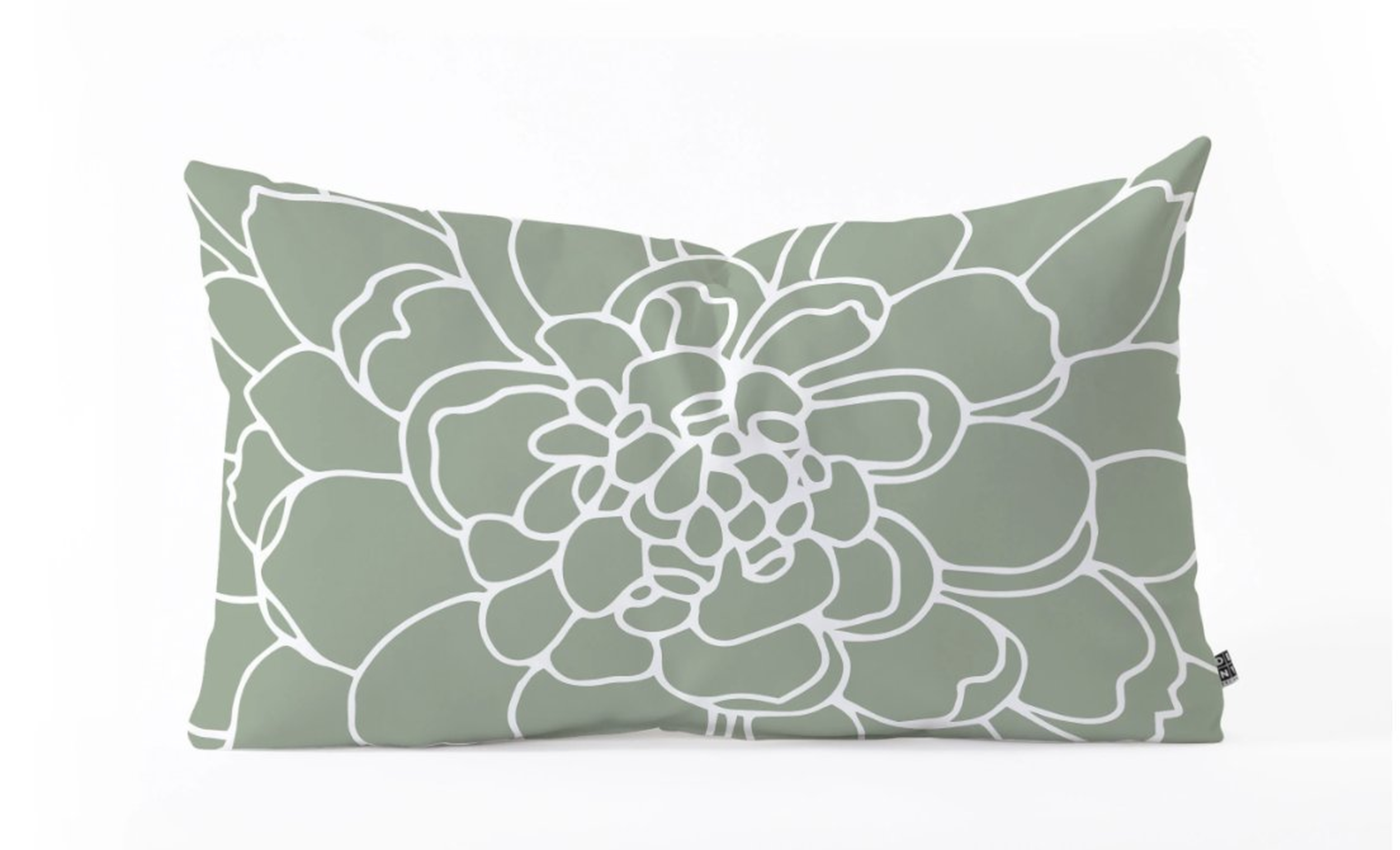 Iceland Frost Green Oblong Throw Pillow - Wander Print Co.