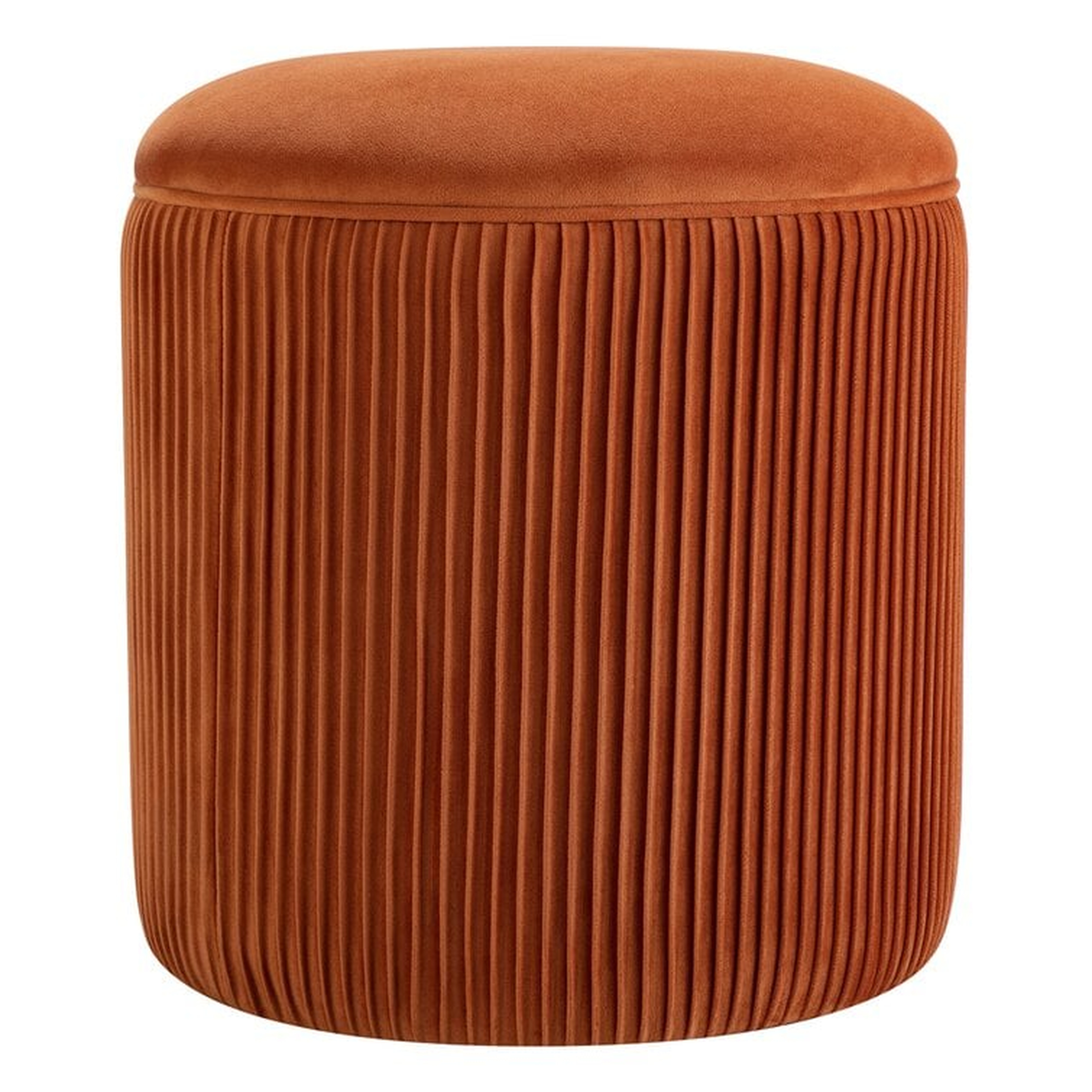 Arend 15.7'' Velvet Round Pouf Ottoman - Wayfair