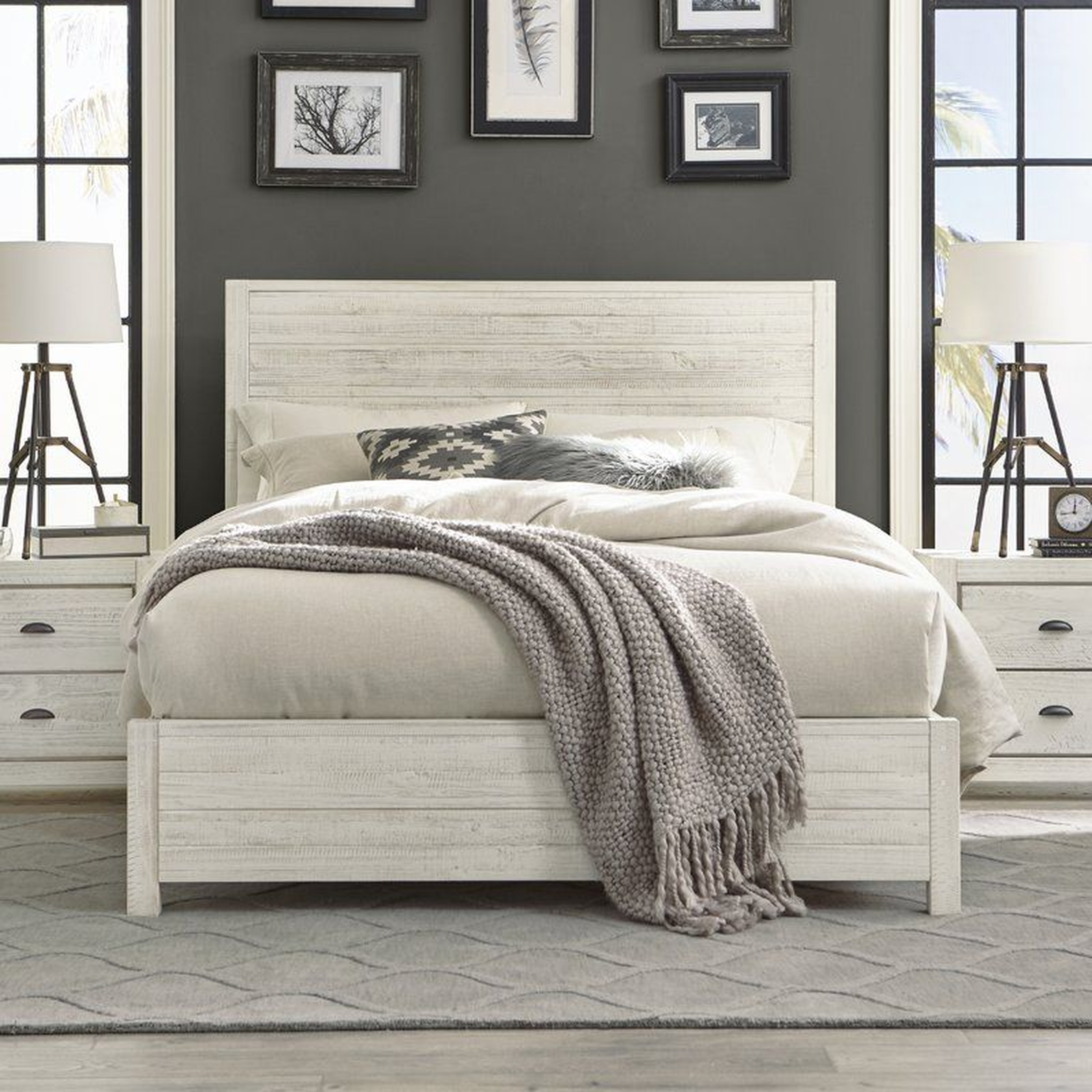 Montauk Panel Bed, Rustic Off White - Wayfair