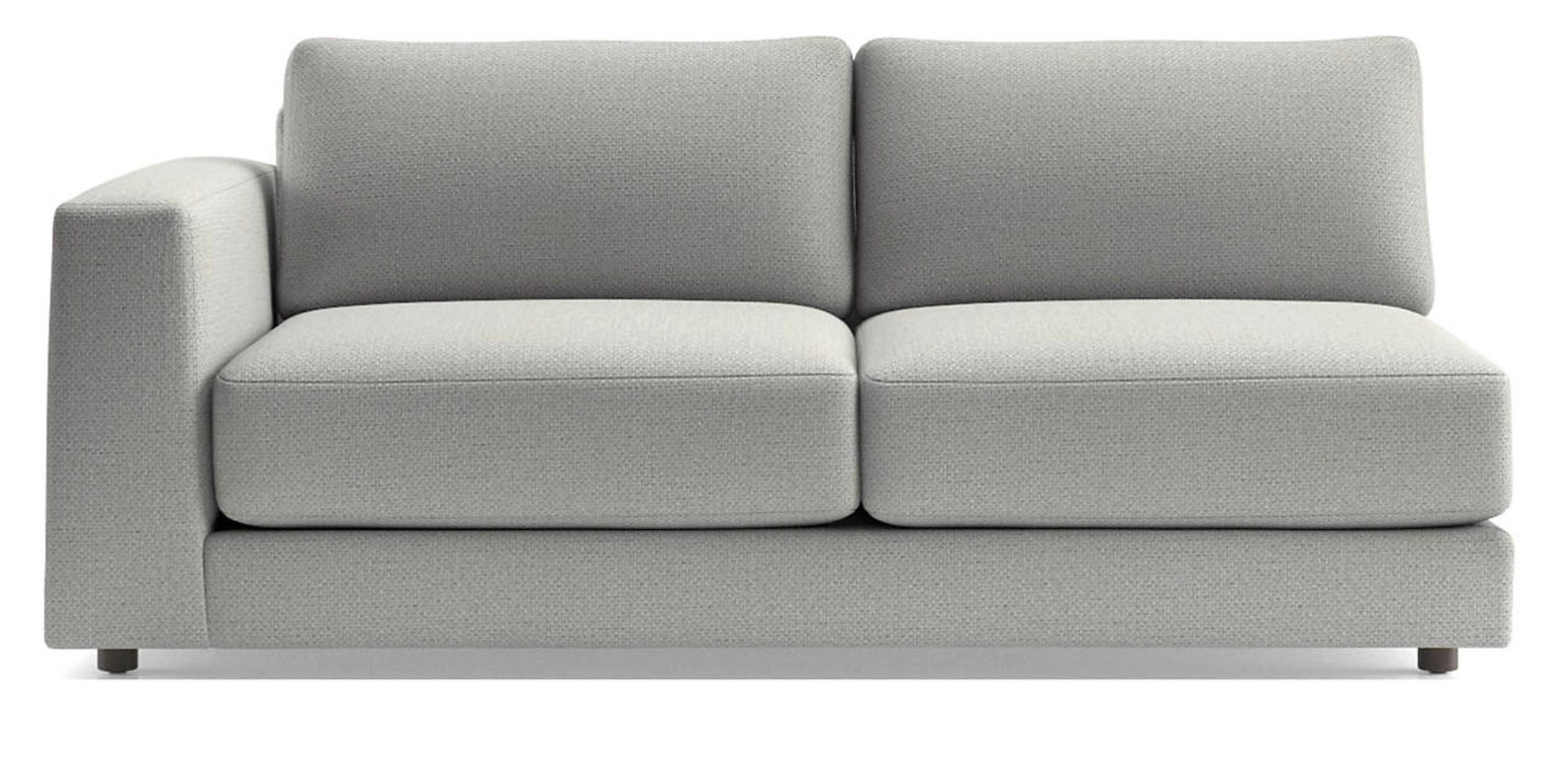 Peyton Left Arm Sofa, Grey - Crate and Barrel