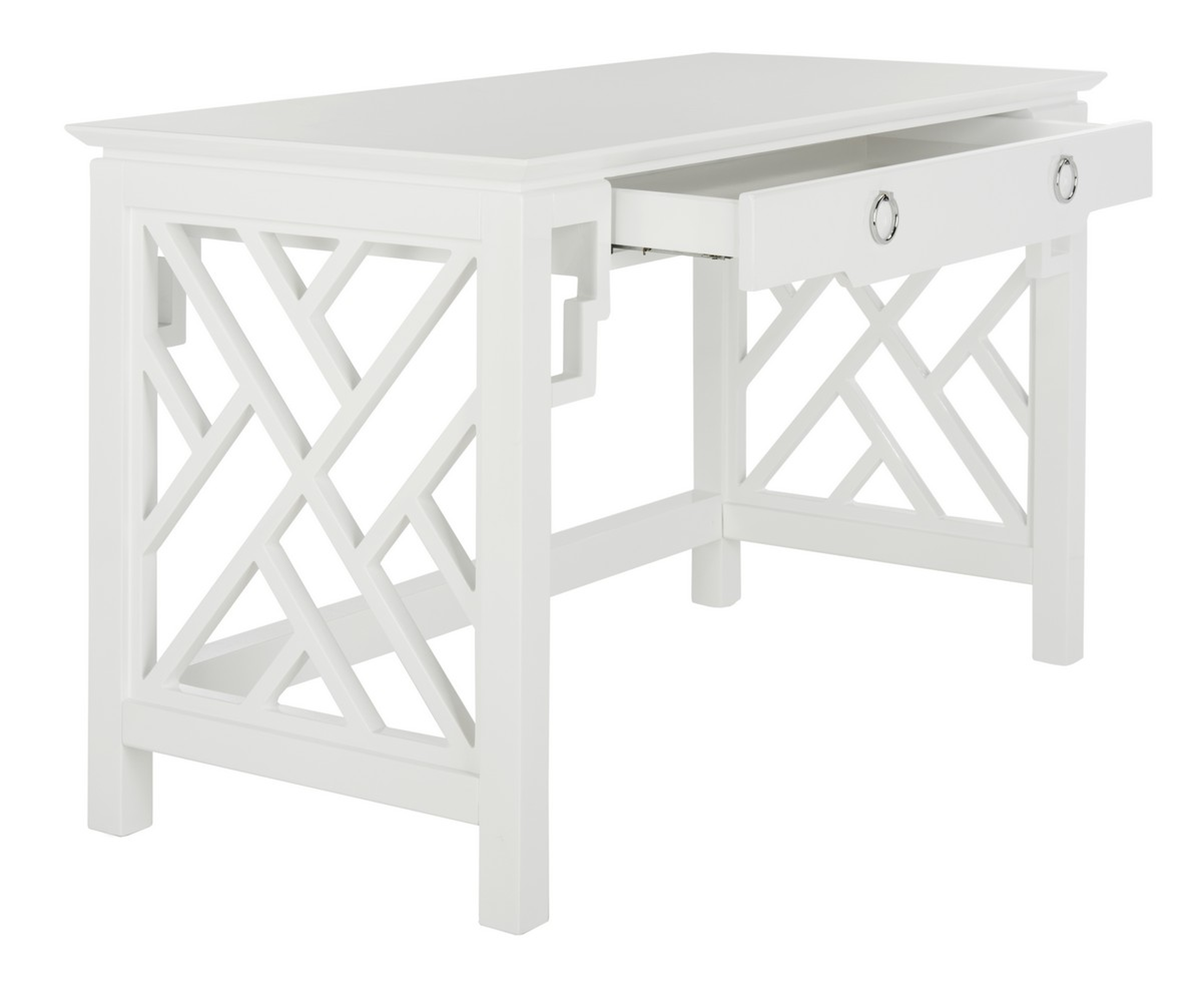 Oren Lacquer Desk - White - Arlo Home - Arlo Home
