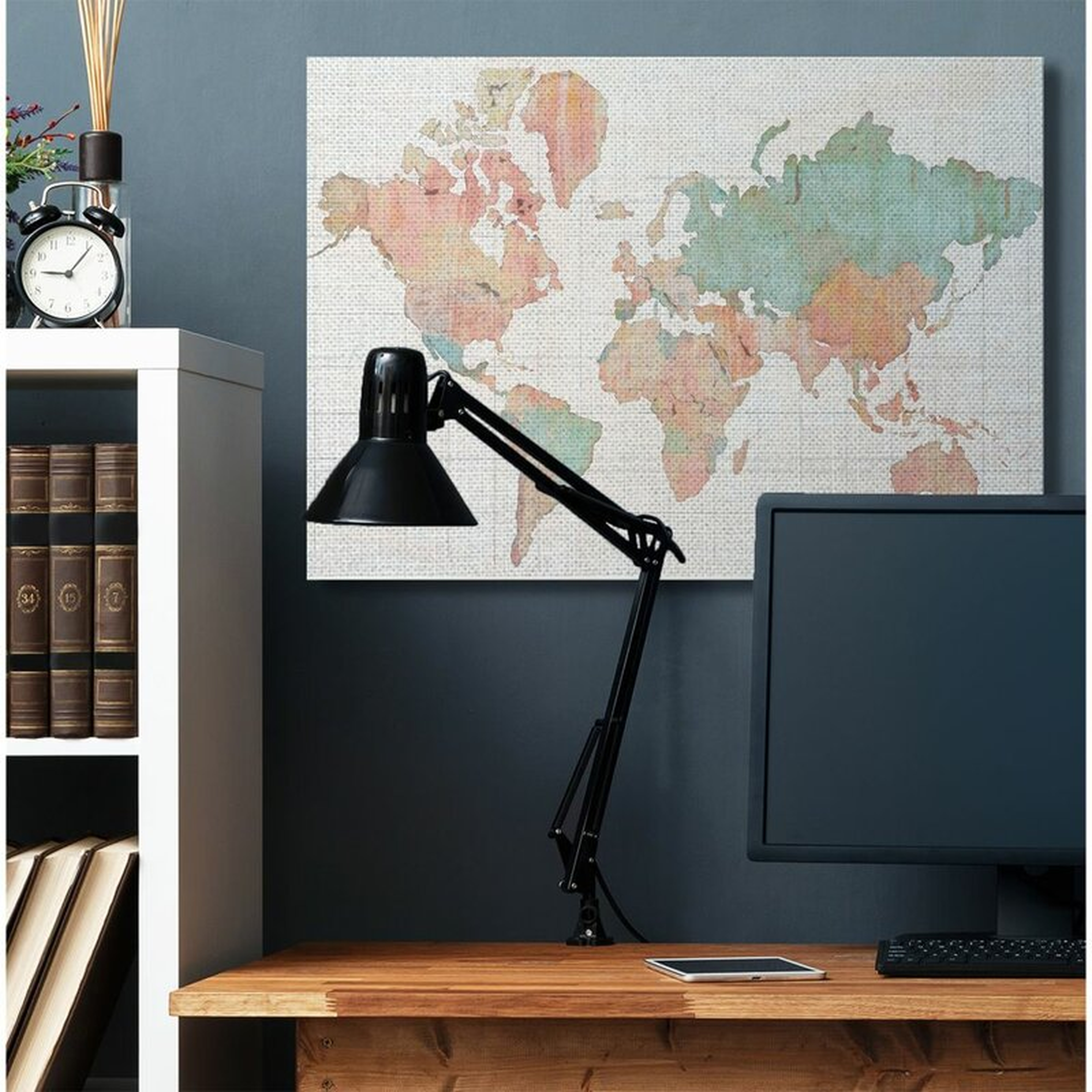 World Map by Sue Schlabach - Print (Wrapped Canvas) - Wayfair
