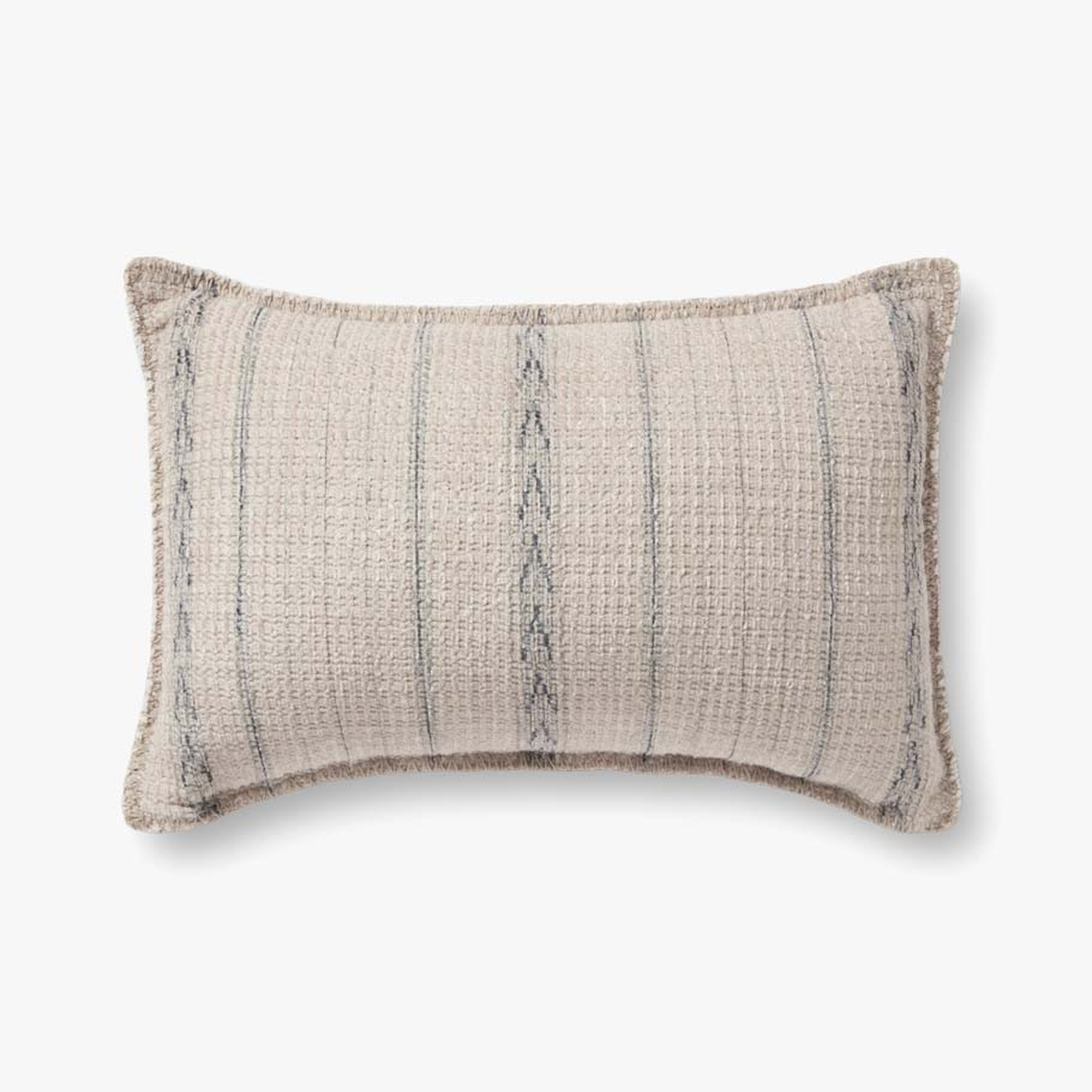 Andi Ivory/Black Pillow - 16" x 26" - Poly Filled - Loloi Rugs
