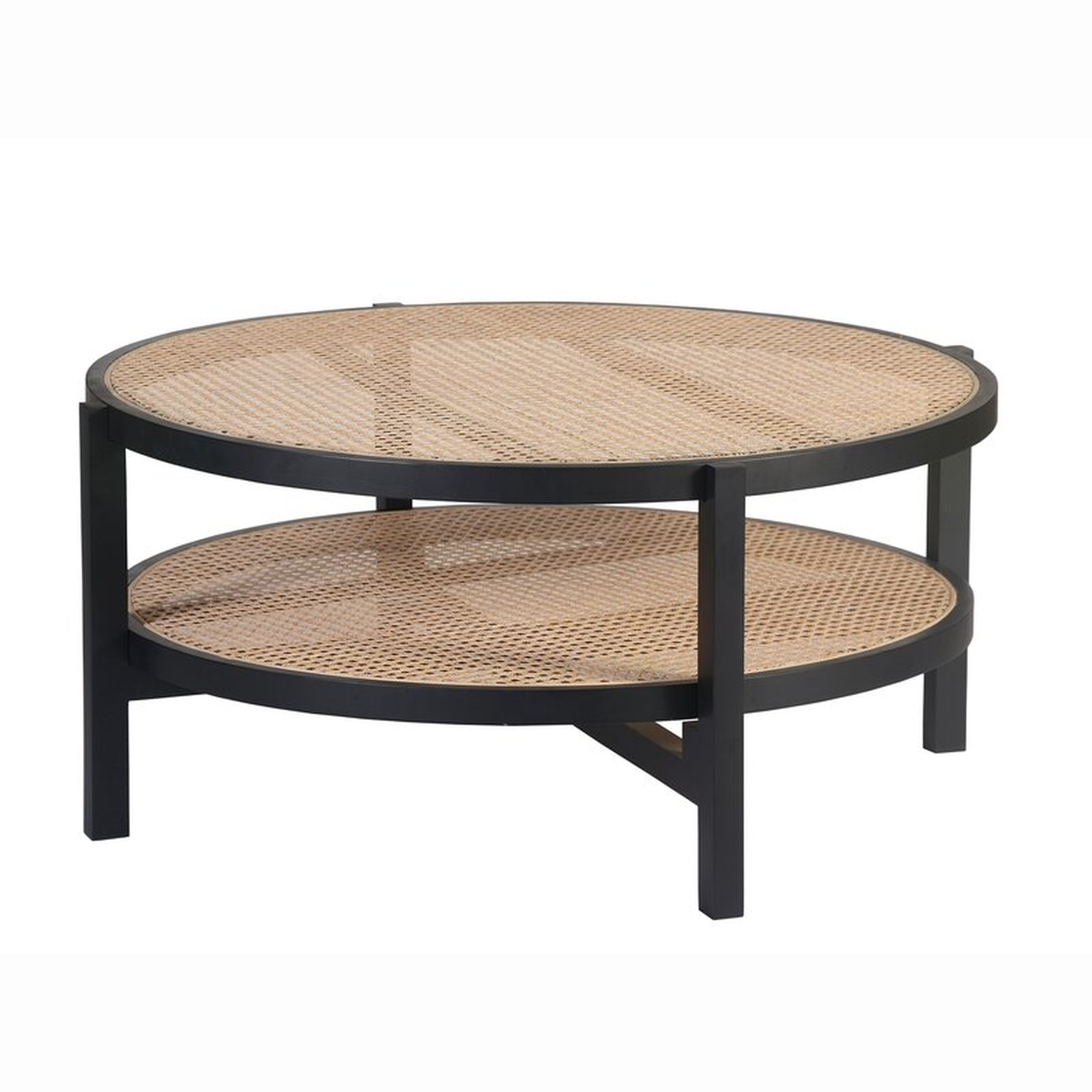 IzabellaI Solid Wood With Natural Cane Coffee Table Open Box - Wayfair