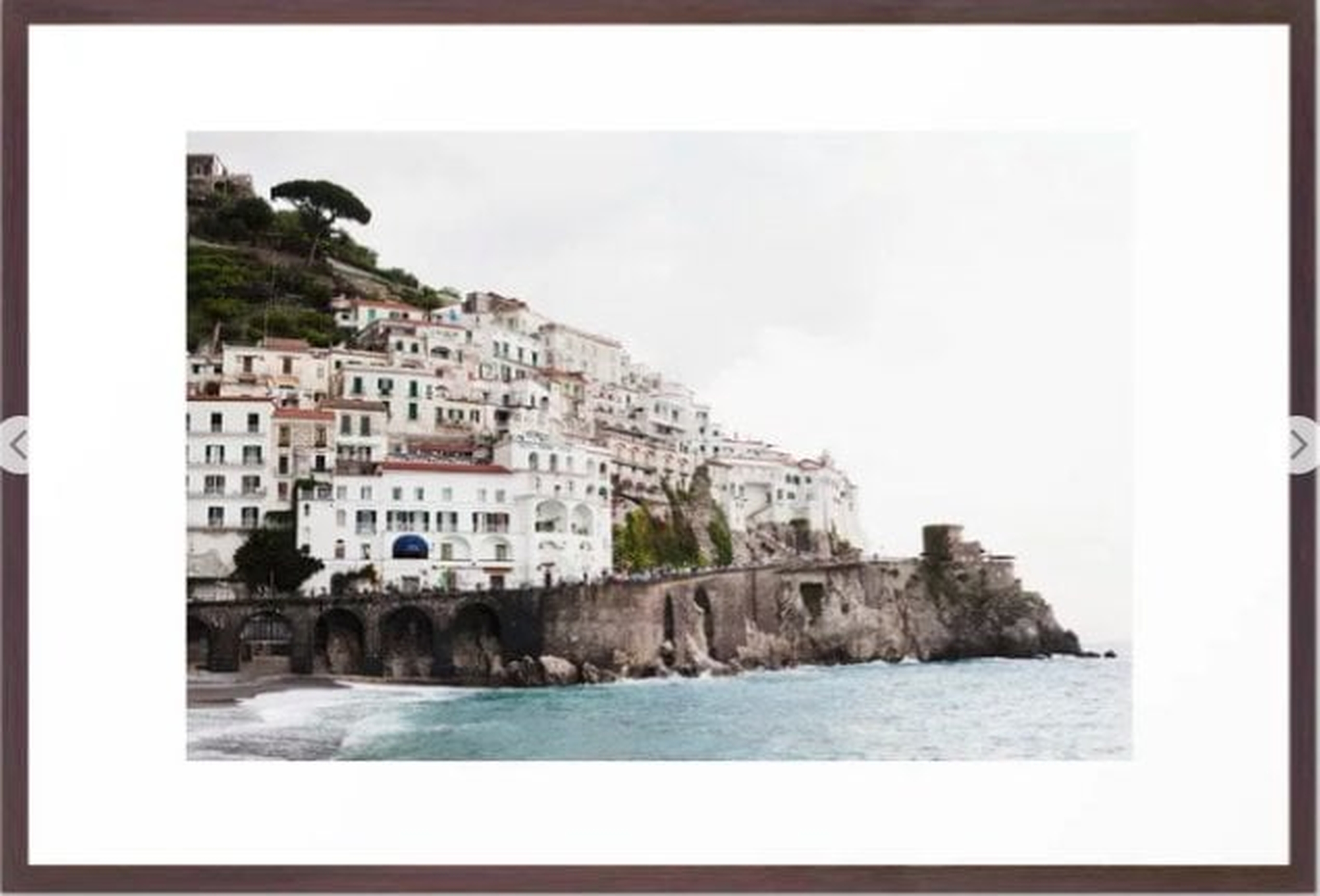 Amalfi Coast Framed Art Print, 26x38 - Society6