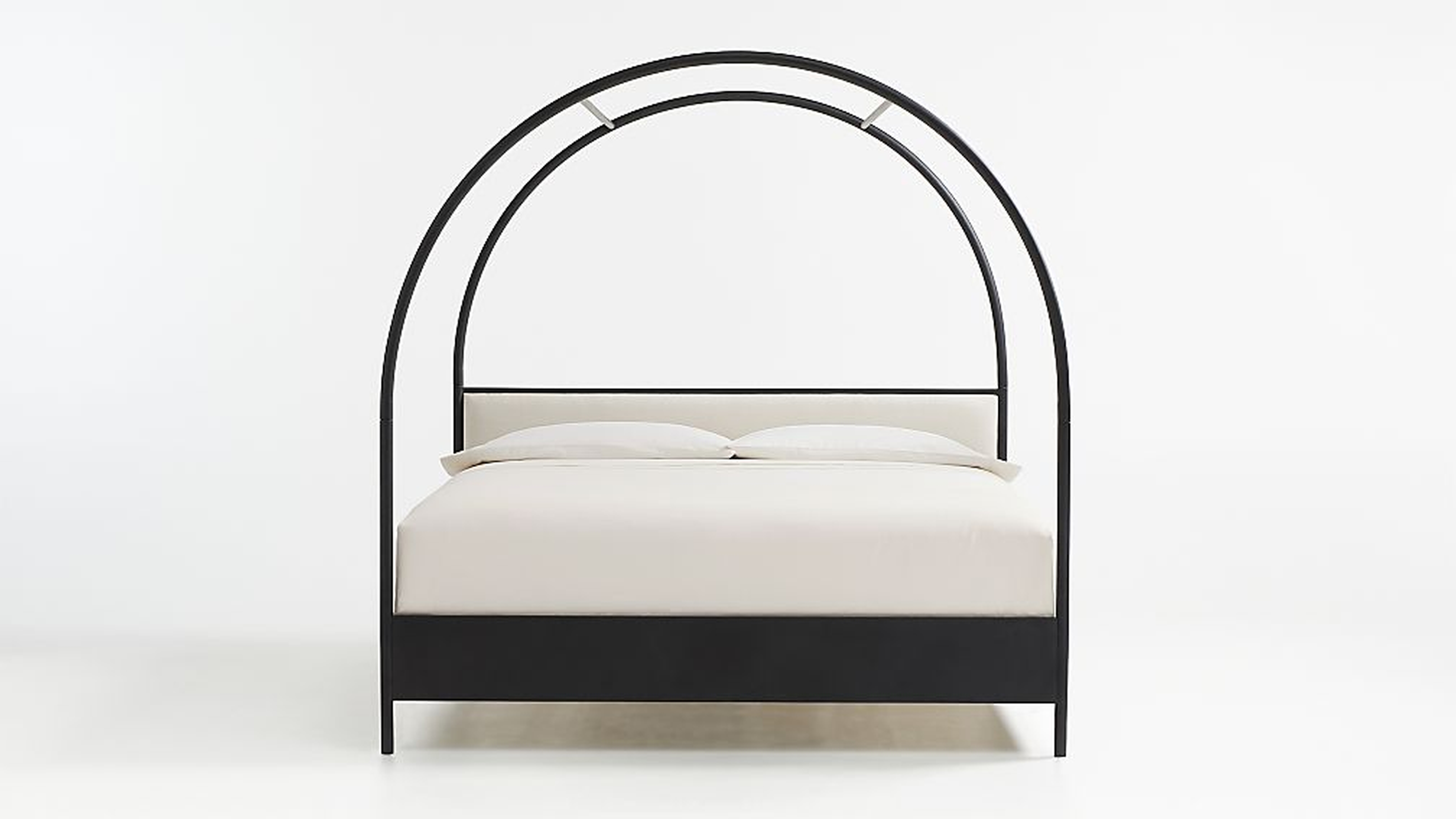 Canyon King Arched Canopy Bed with Upholstered Headboard by Leanne Ford - Crate and Barrel