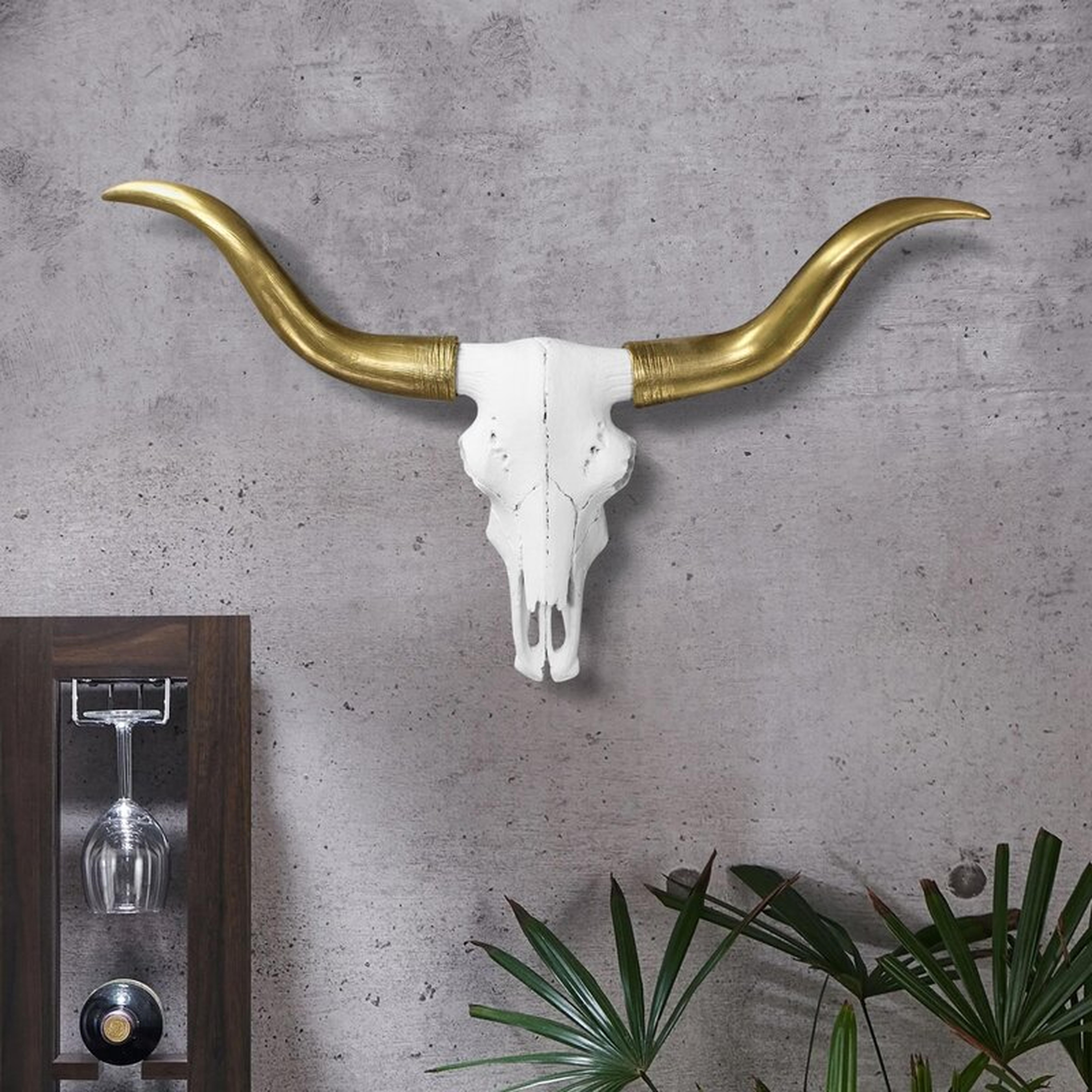 Longhorn Cow Skull Faux Boho Wall Décor - Wayfair