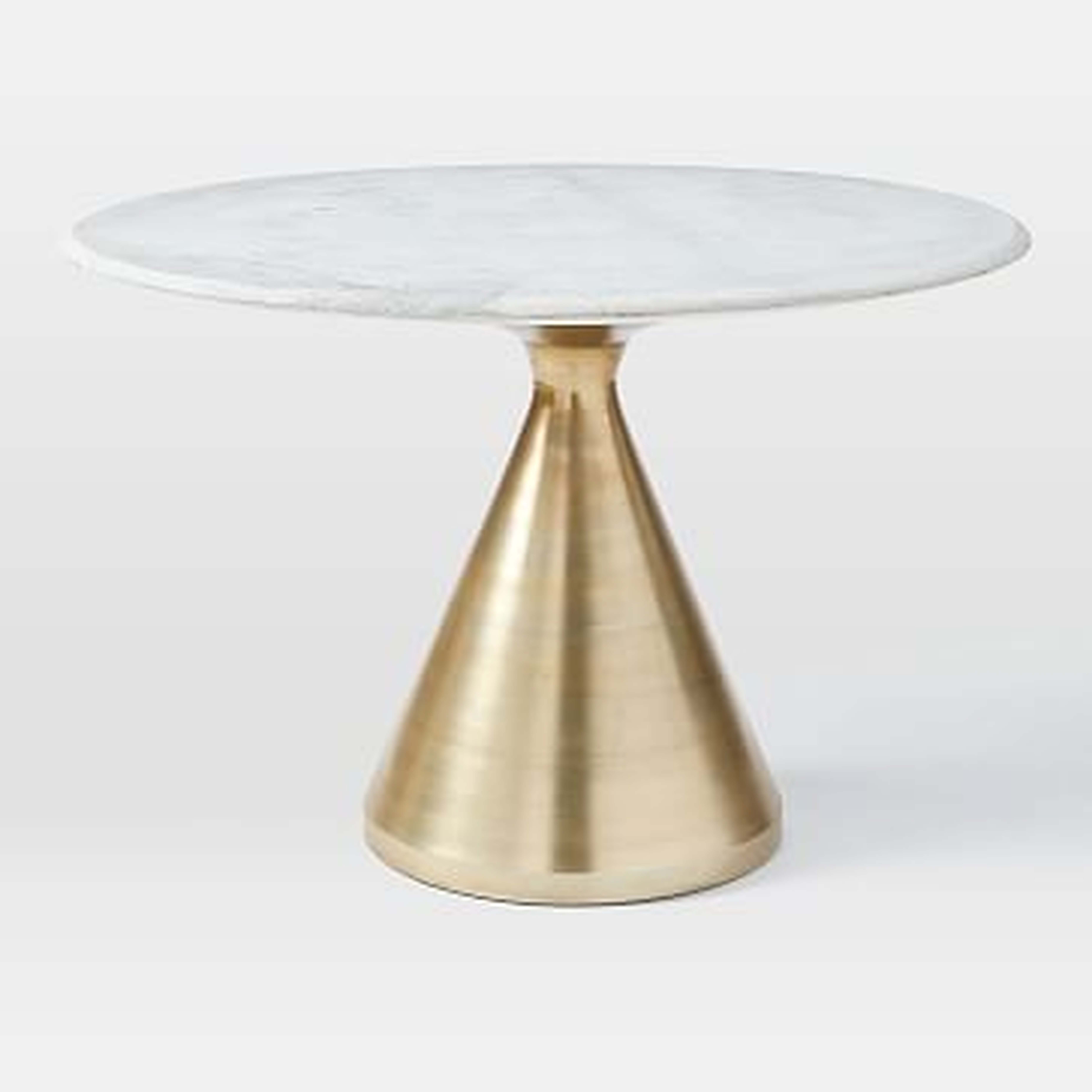 Silhouette 44" Table, Marble , Antique Brass - West Elm