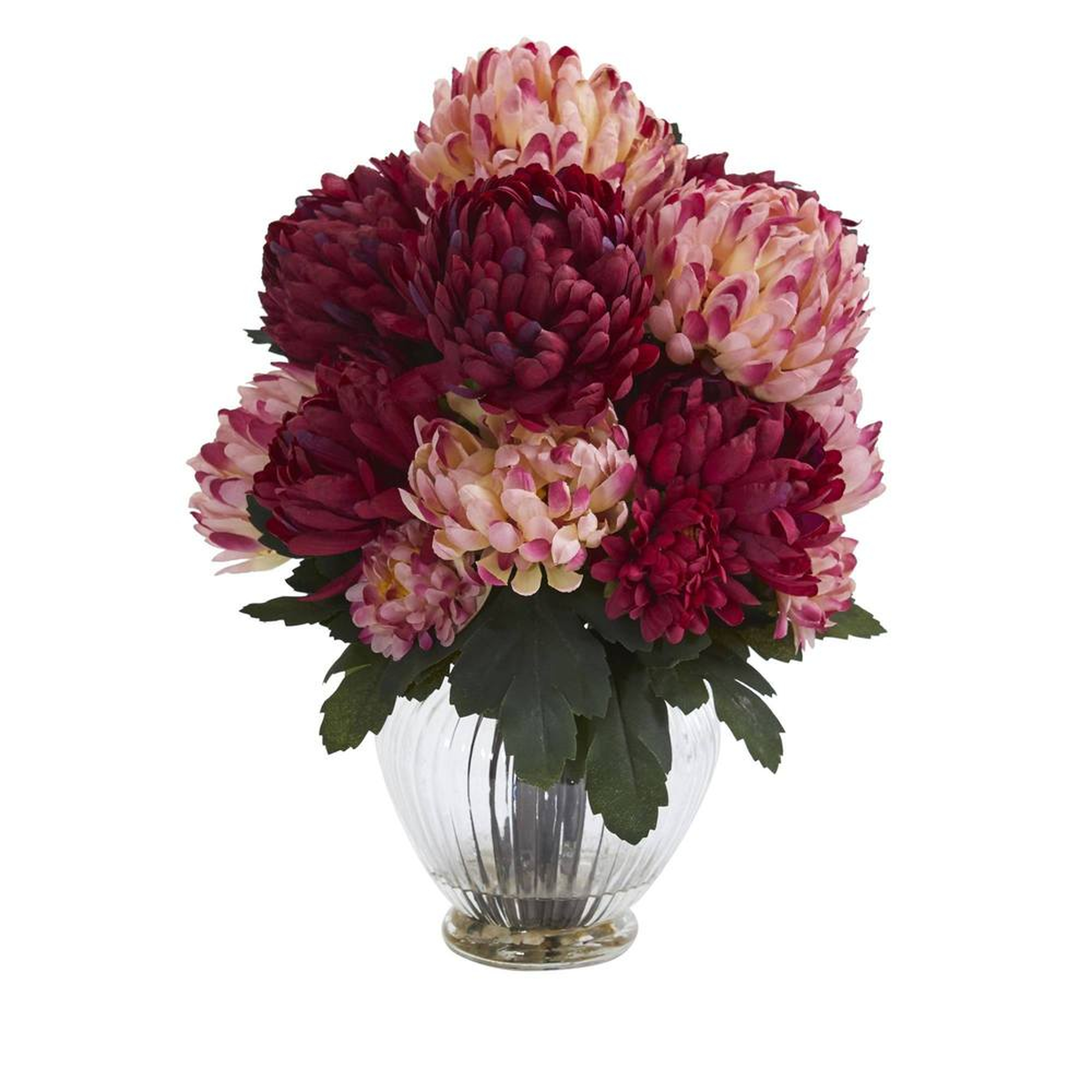 Mum Artificial Arrangement in Vase - Fiddle + Bloom