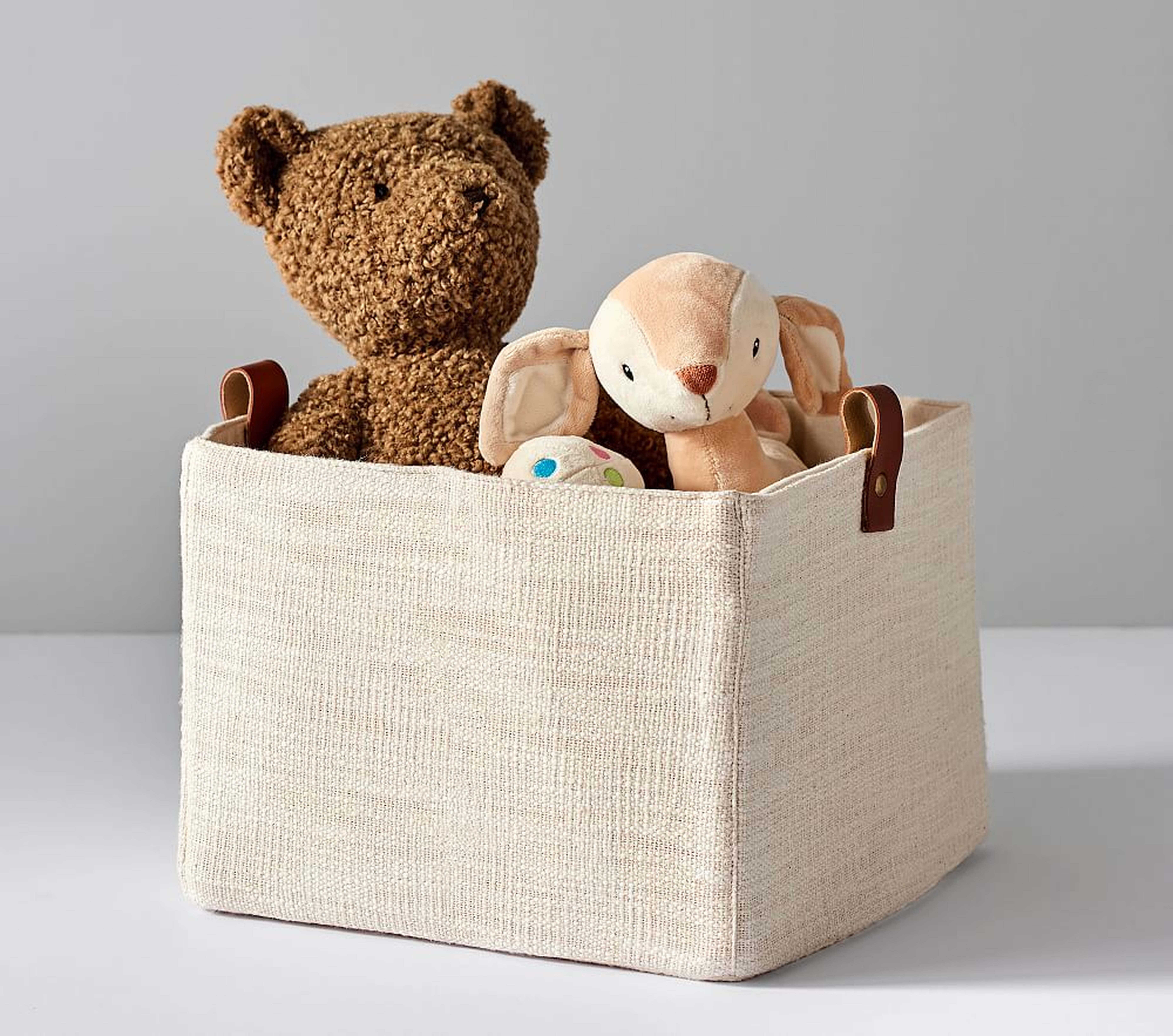 Linen and Leather Storage, Small - Pottery Barn Kids