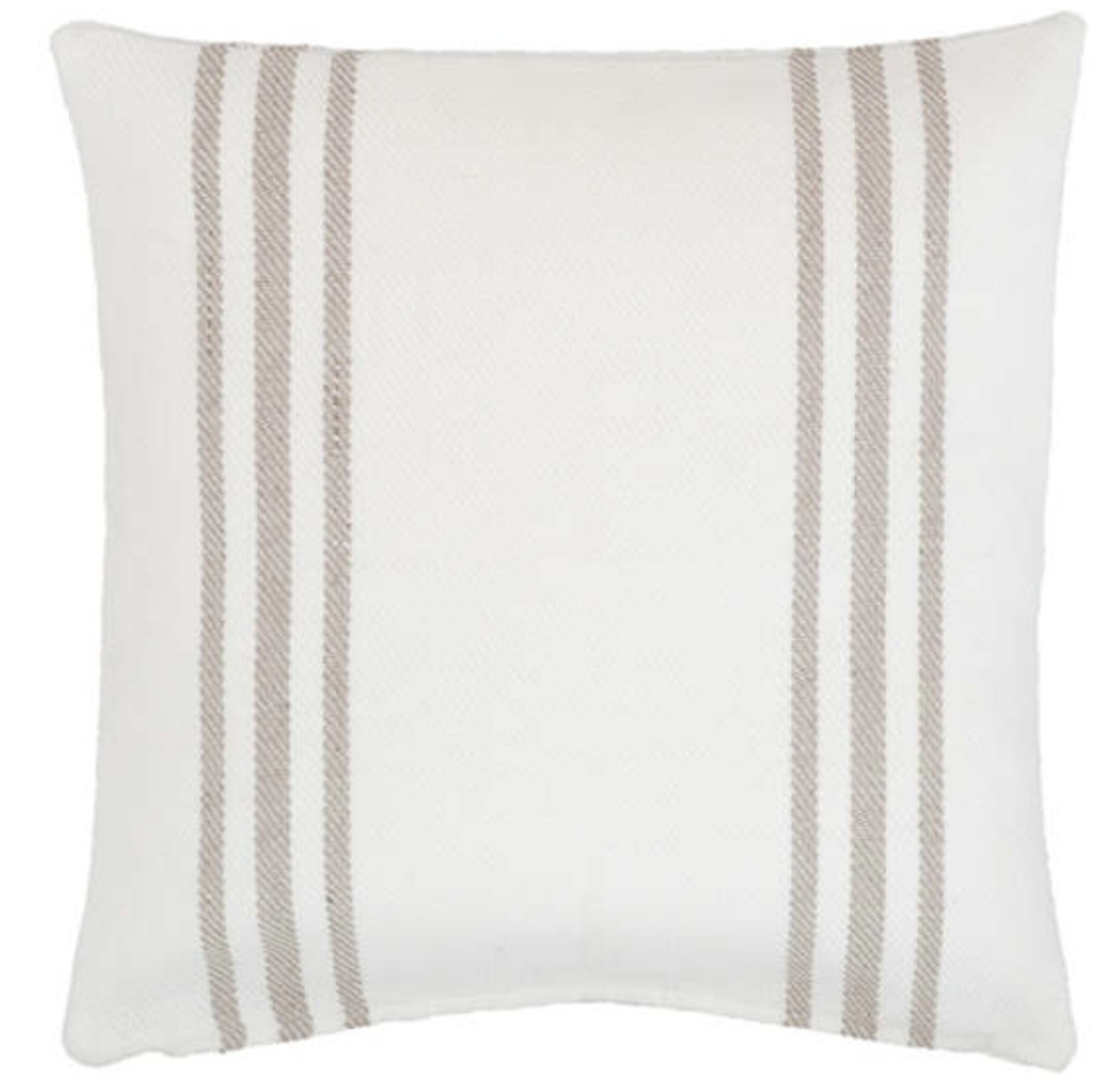 Cape Stripe Indoor/Outdoor Pillow, 22" x 22", White - Dash and Albert