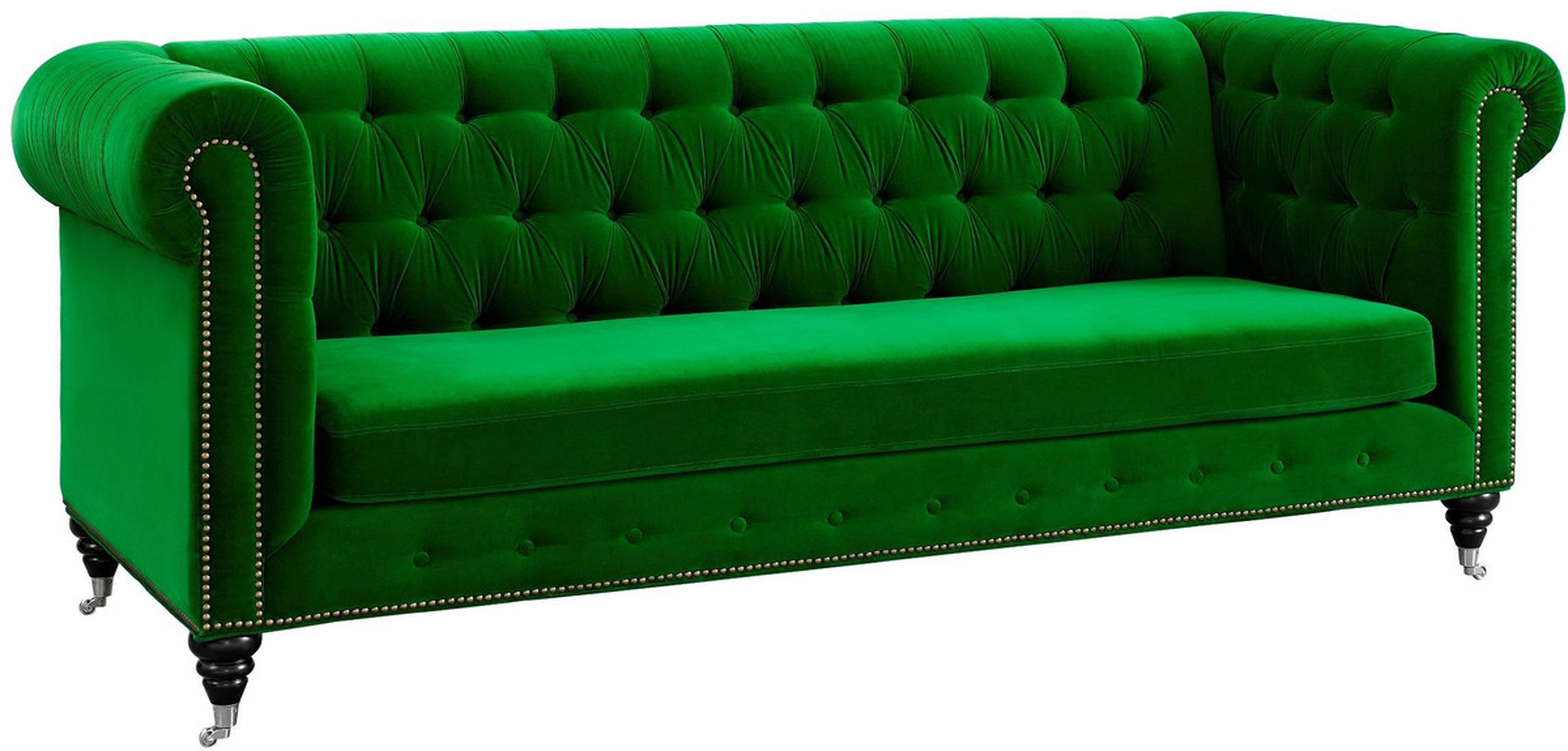 Lennon Green Velvet Sofa - Maren Home