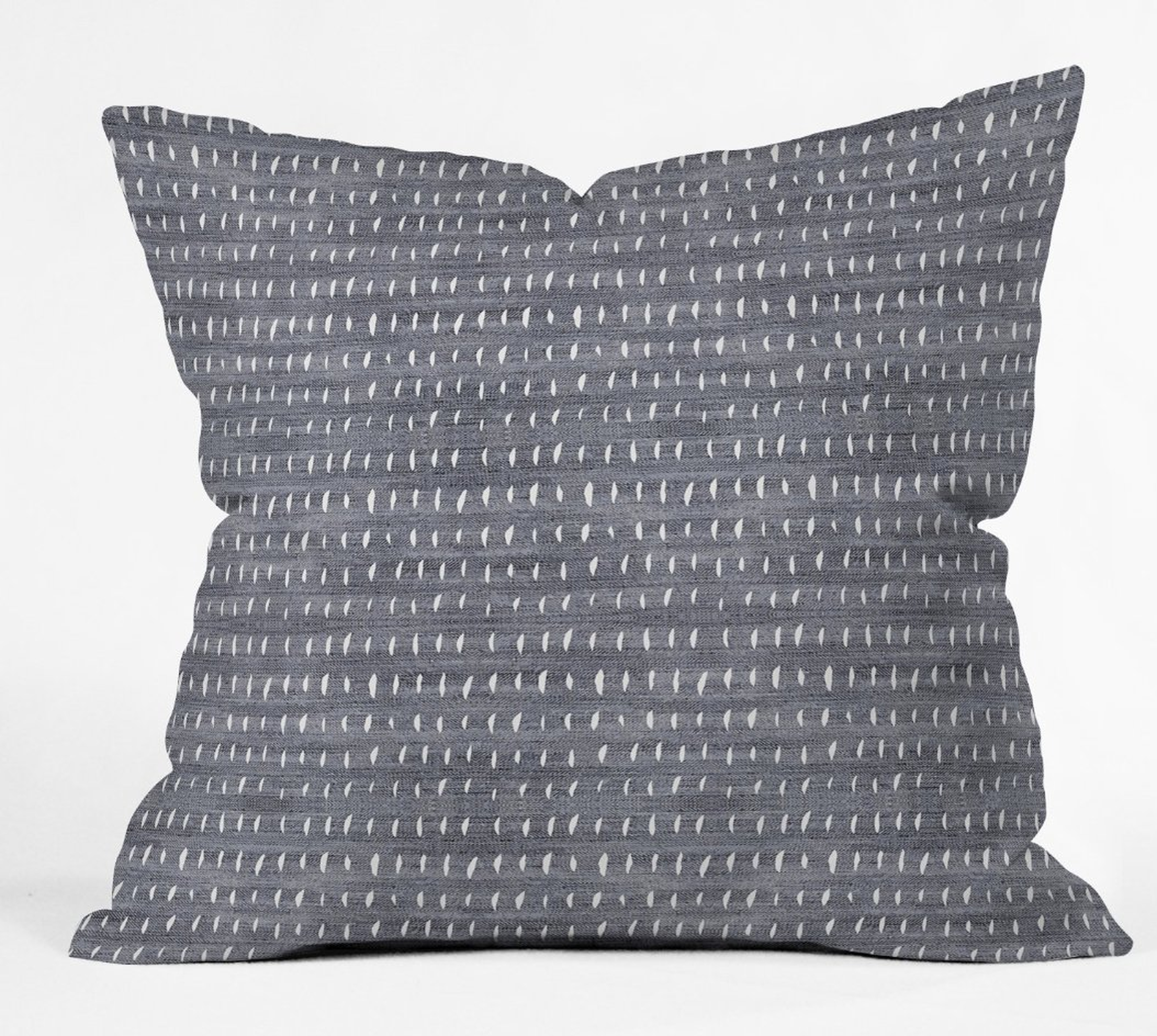 Holli Zollinger BOGO DENIM MUDCLOTH LIGHT IndoorThrow Pillow - 18" x 18" - Wander Print Co.